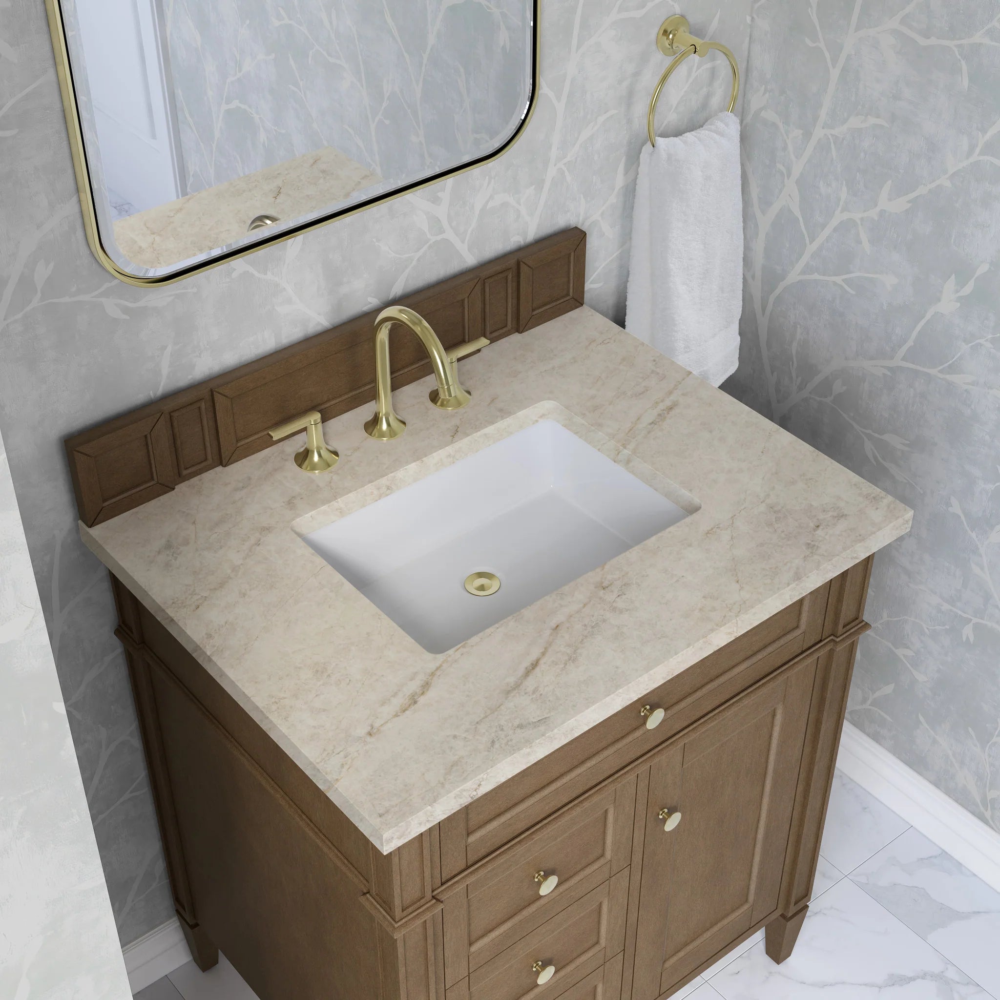 30" Brittany Single Vanity in Pecan by James Martin Vanities-Tajnar Eclos 6