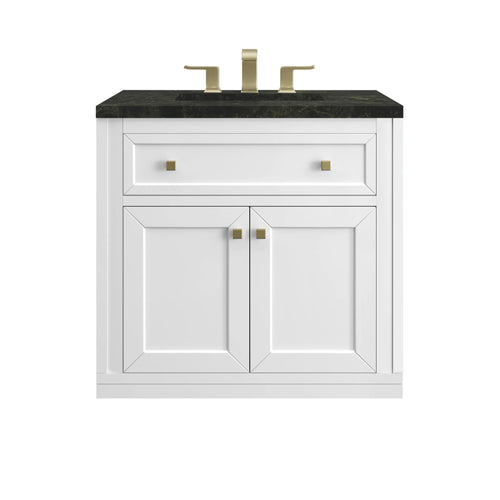 30" Chicago Single Vanity in Glossy White by James Martin Vanities