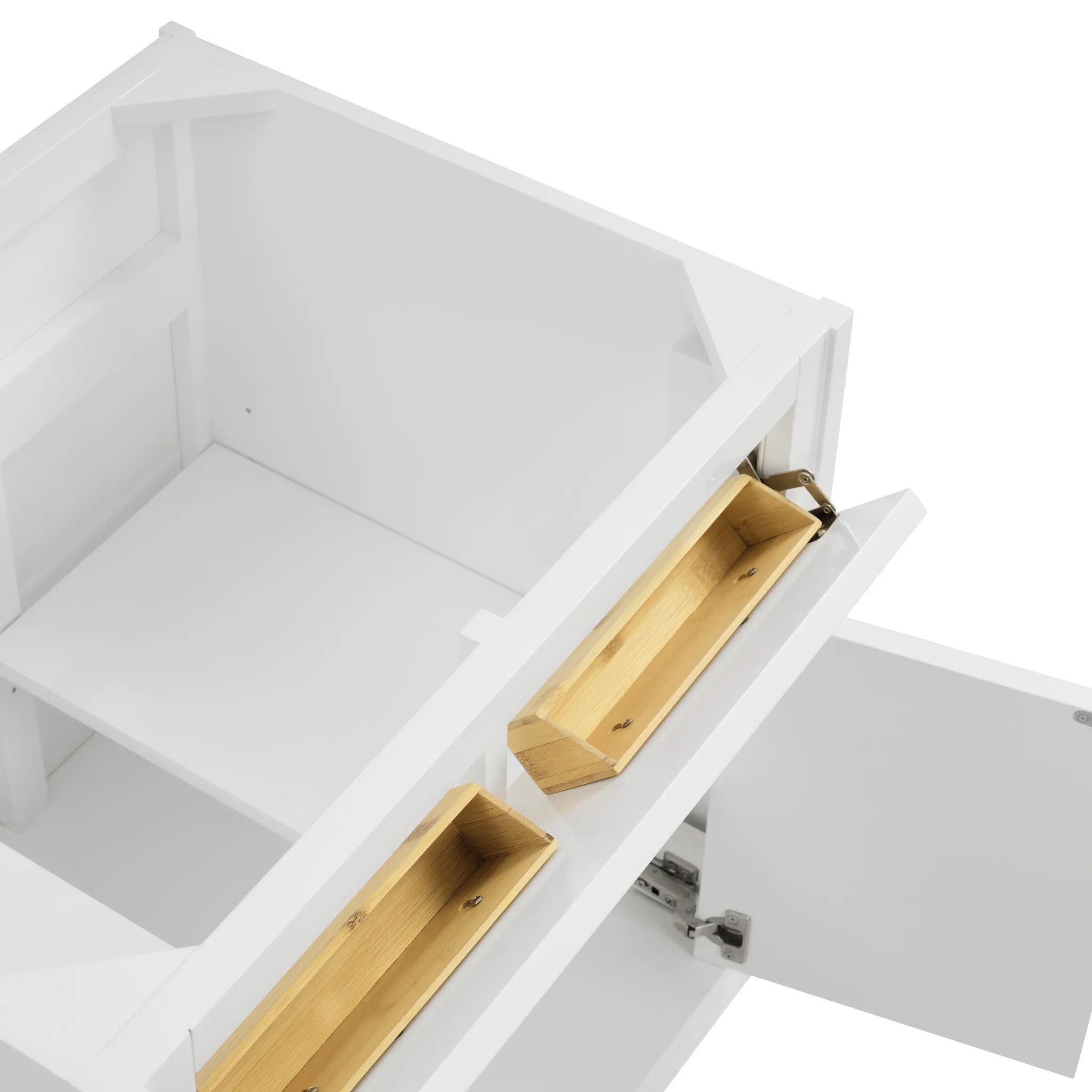 30" Chicago Single Vanity in Glossy White-Lime Delight Silestone-8" Widespread image 18