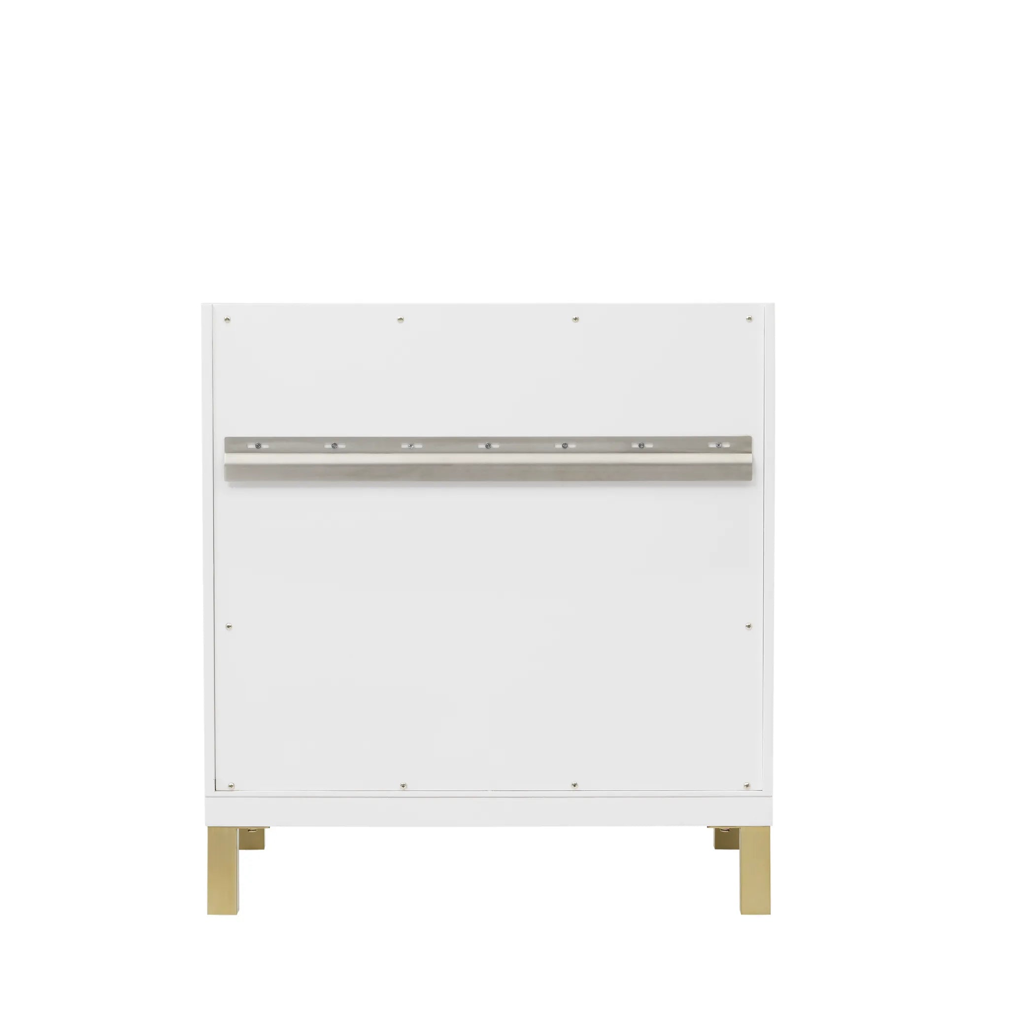 30" Chicago Single Vanity in Glossy White-White Zeus Silestone-8" Widespread image 13
