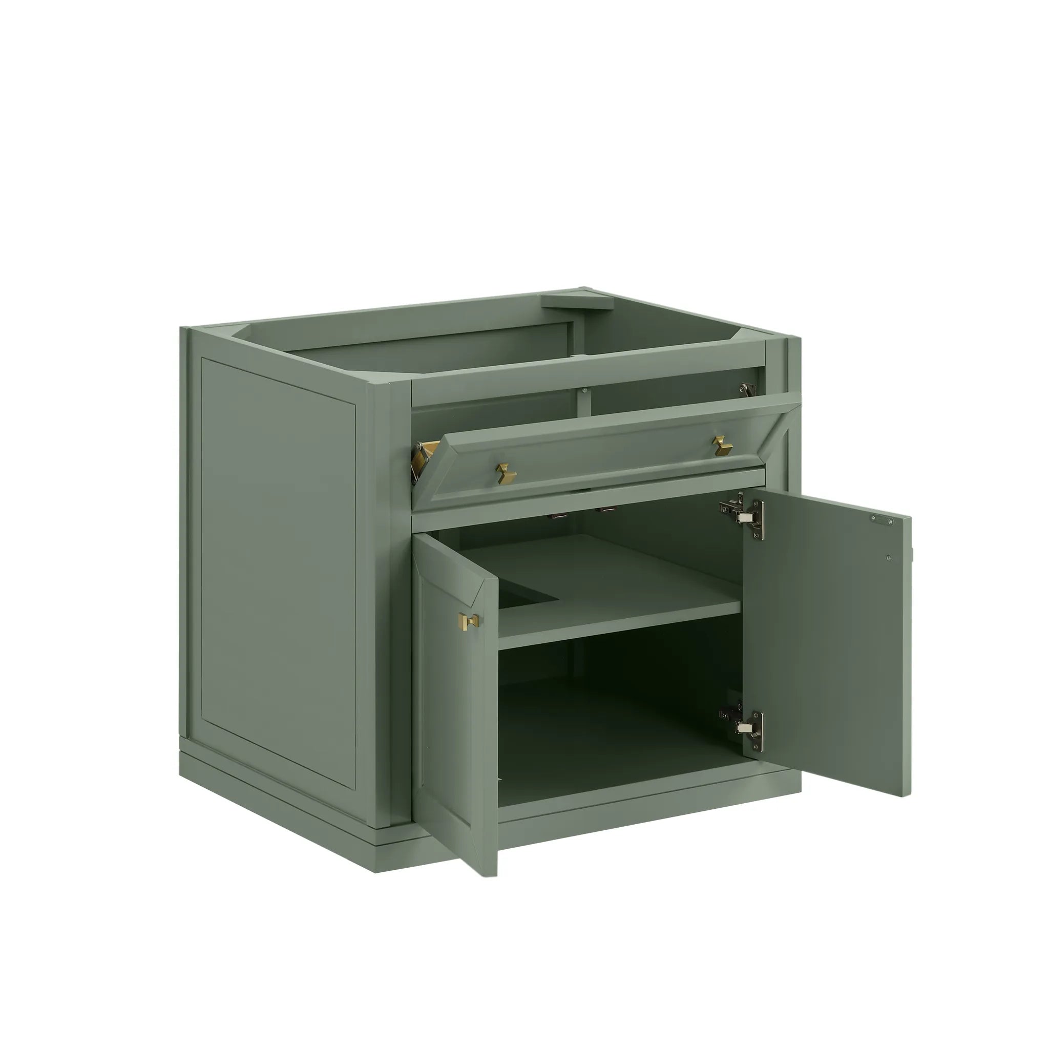 30" Chicago Single Vanity in Smokey Celadon-Charcoal Soapstone Silestone-8" Widespread image 10