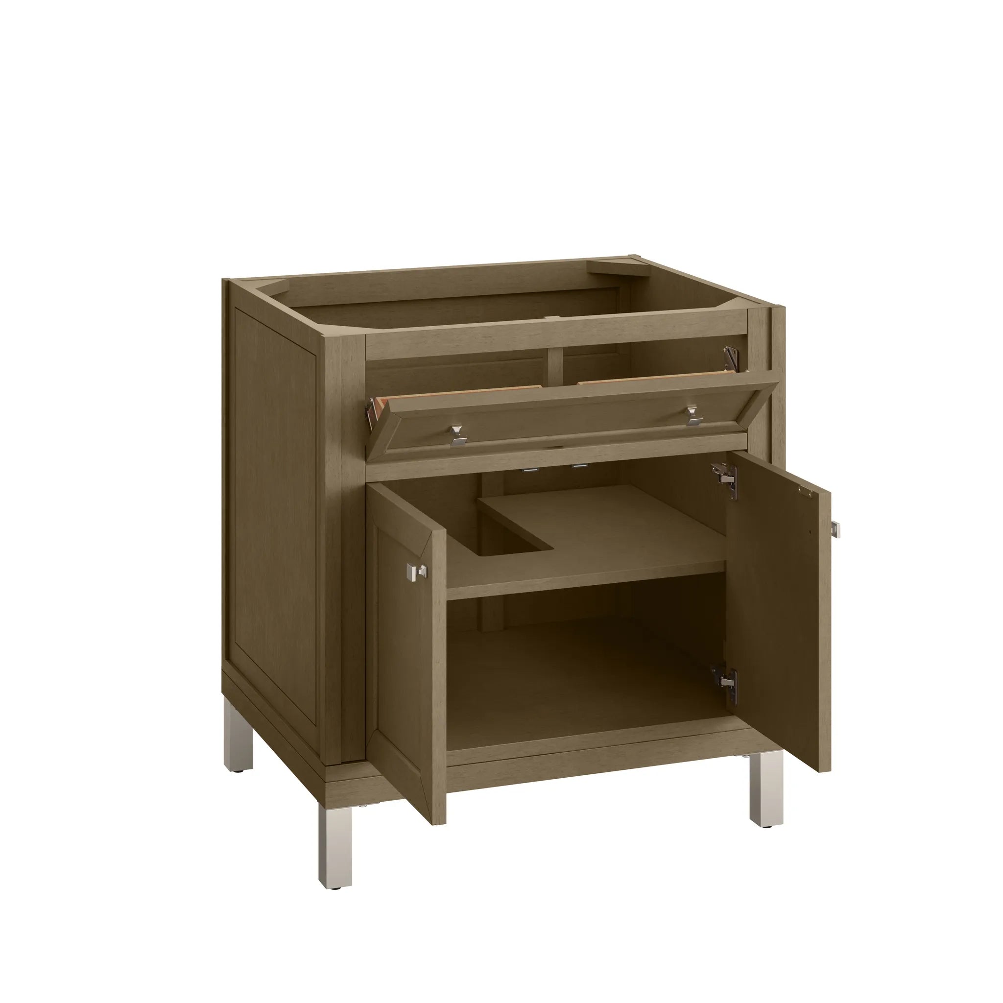 30" Chicago Single Vanity in Walnut Whisper-Cabinet Only-Not Available image 4