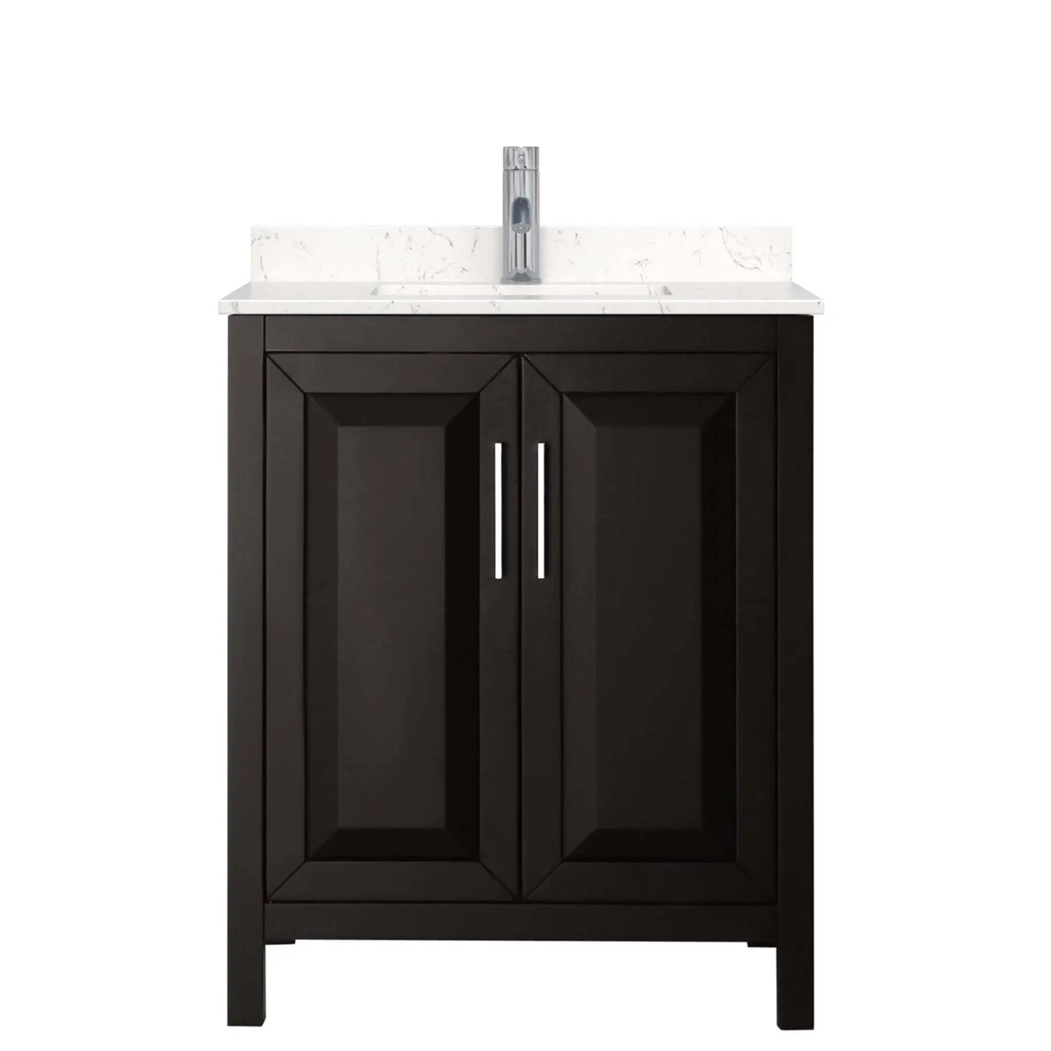 30" Daria Single Bathroom Vanity in Dark Espresso with Polished Chrome Trim by Wyndham