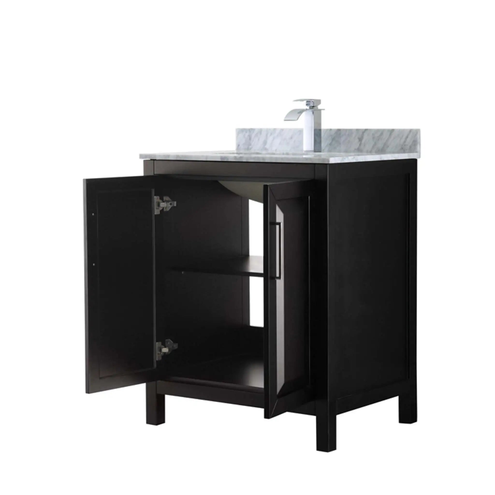 30" Daria Single Bathroom Vanity in Dark Espresso with Polished Chrome Trim by Wyndham