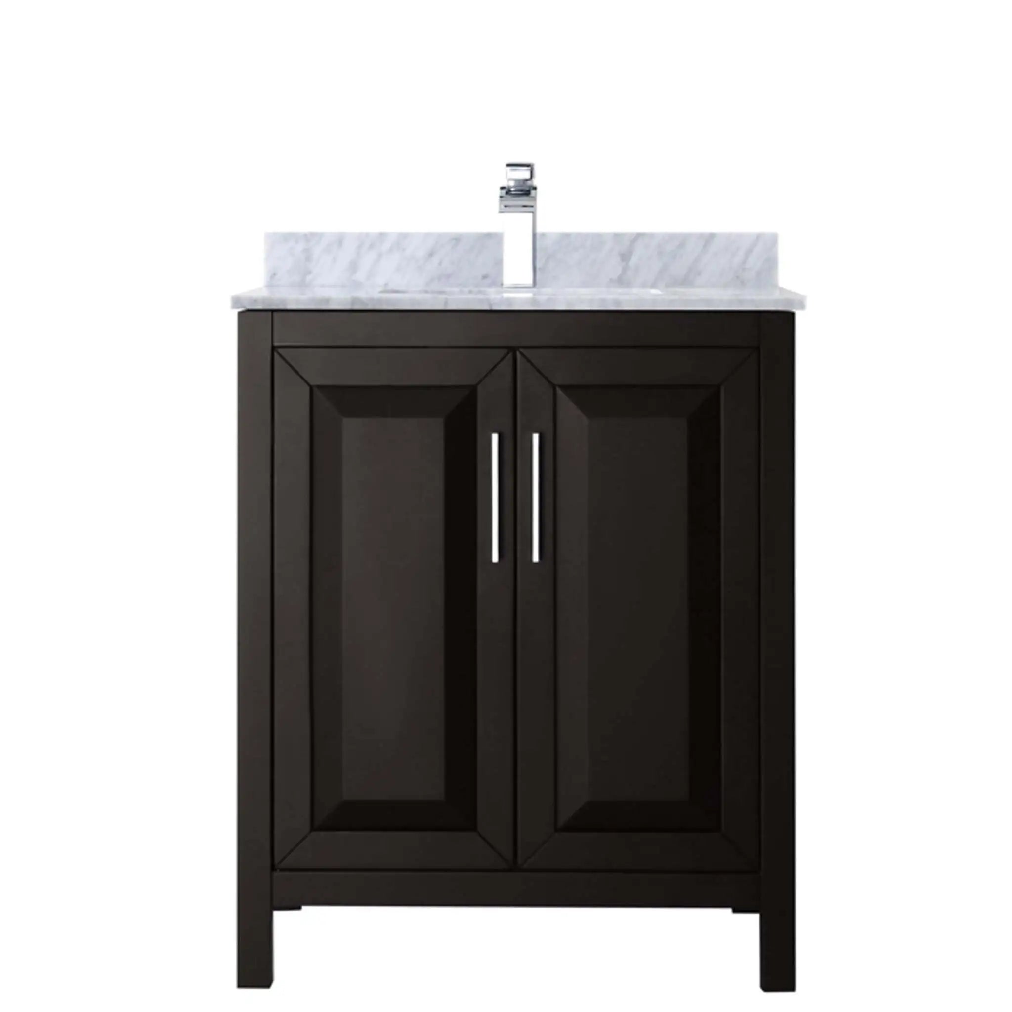 30" Daria Single Bathroom Vanity in Dark Espresso with Polished Chrome Trim by Wyndham