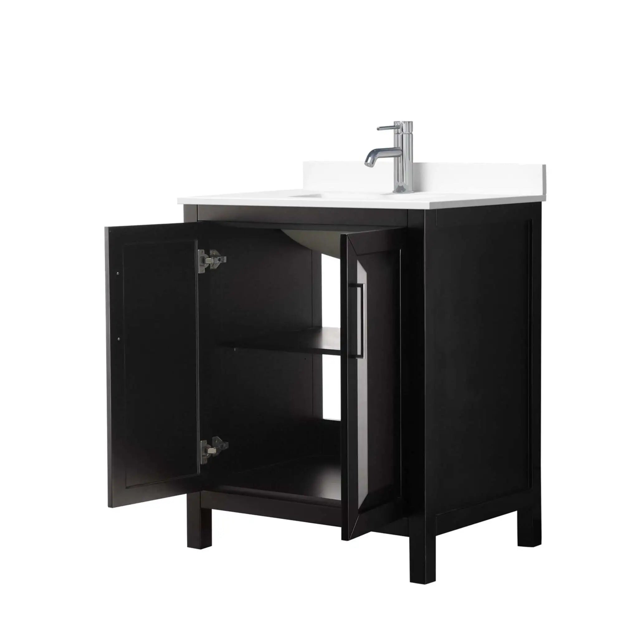 30" Daria Single Bathroom Vanity in Dark Espresso with Polished Chrome Trim by Wyndham