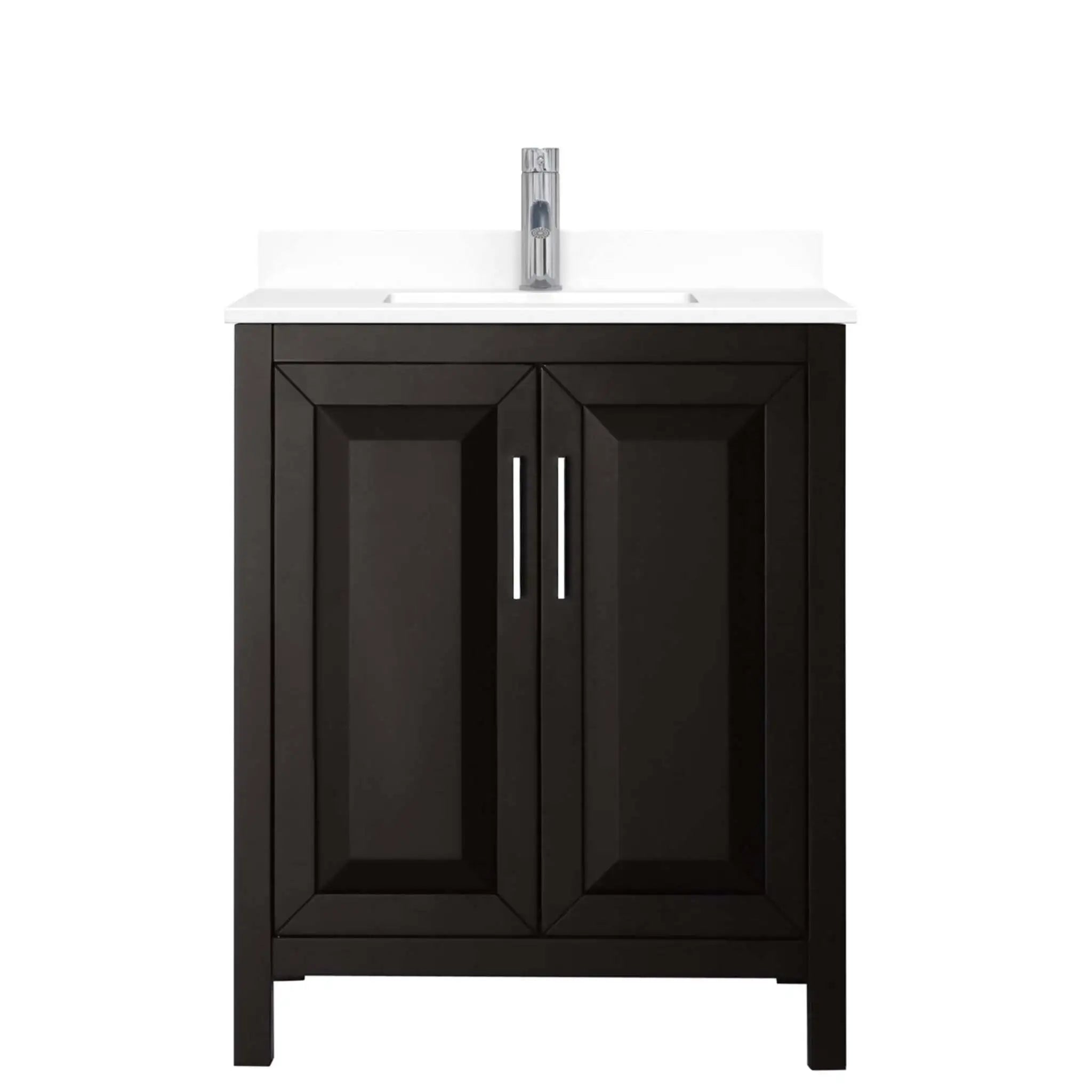 30" Daria Single Bathroom Vanity in Dark Espresso with Polished Chrome Trim by Wyndham