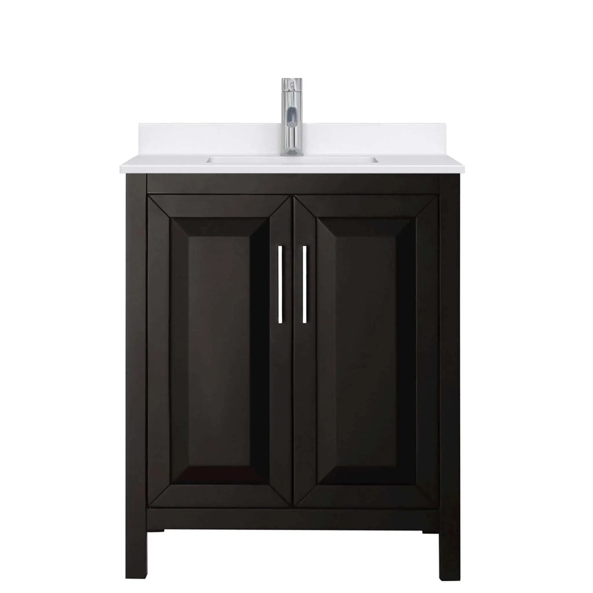 30" Daria Single Bathroom Vanity in Dark Espresso with Polished Chrome Trim by Wyndham