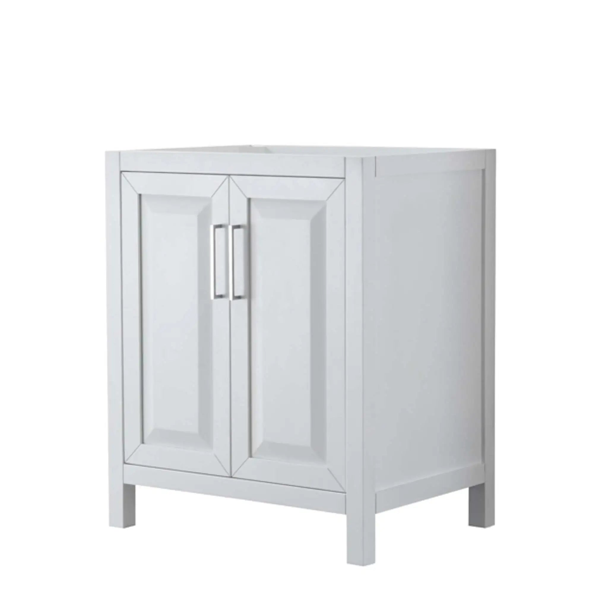 30" Daria Single Bathroom Vanity in White with Polished Chrome Trim by Wyndham