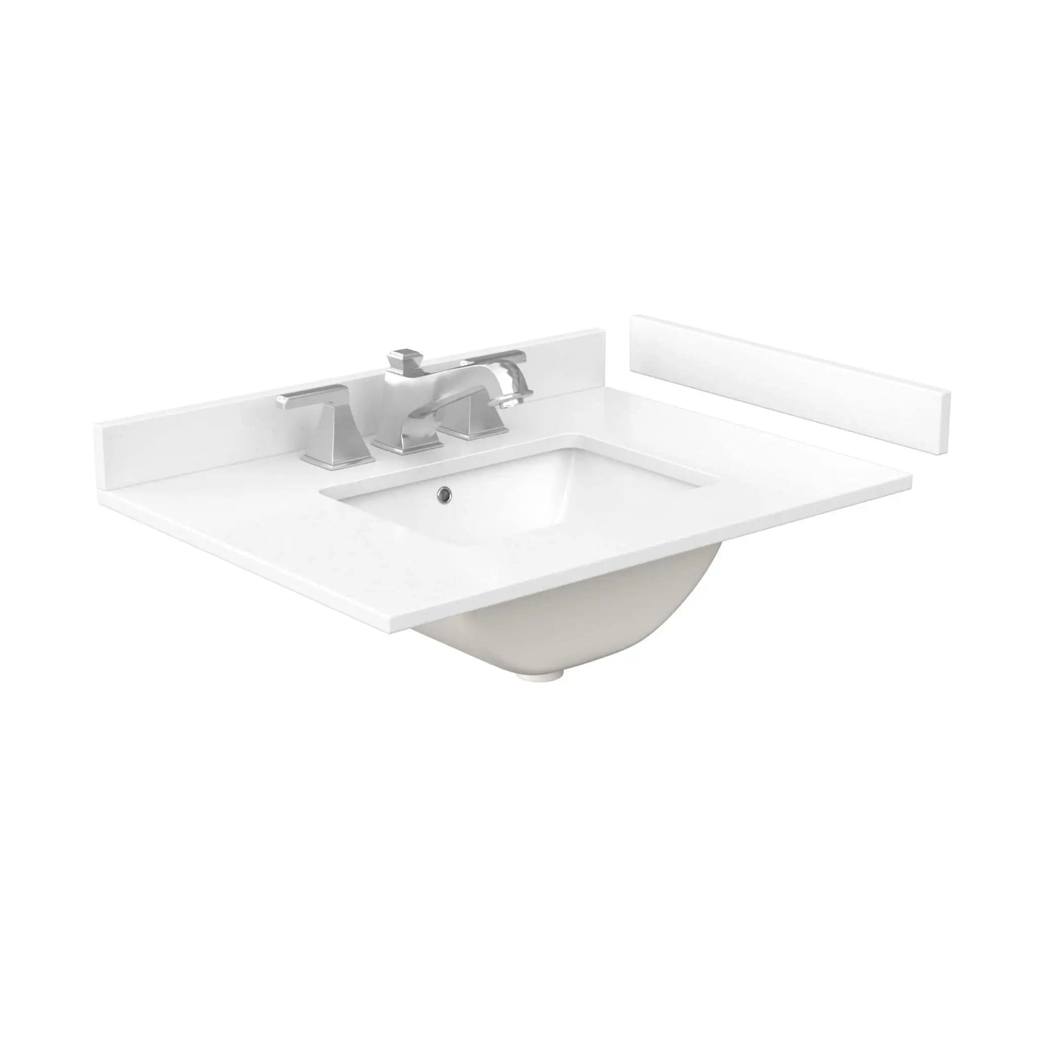 30" Deborah Single Bathroom Vanity in White with Brushed Gold Trim by Wyndham