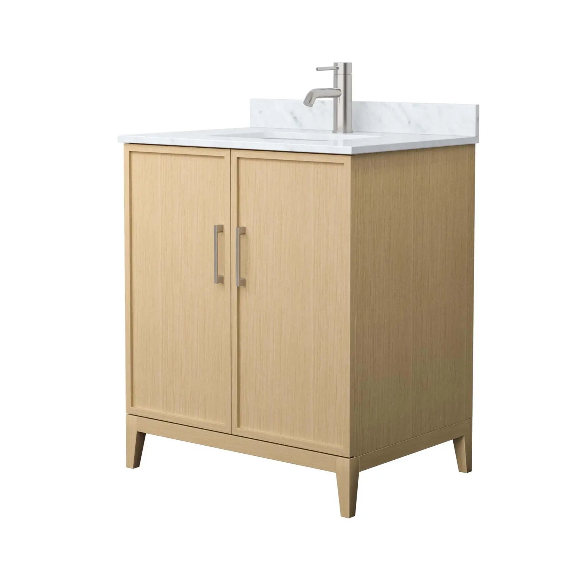 30" Elan Single Bathroom Vanity in White Oak with Brushed Nickel Trim by Wyndham