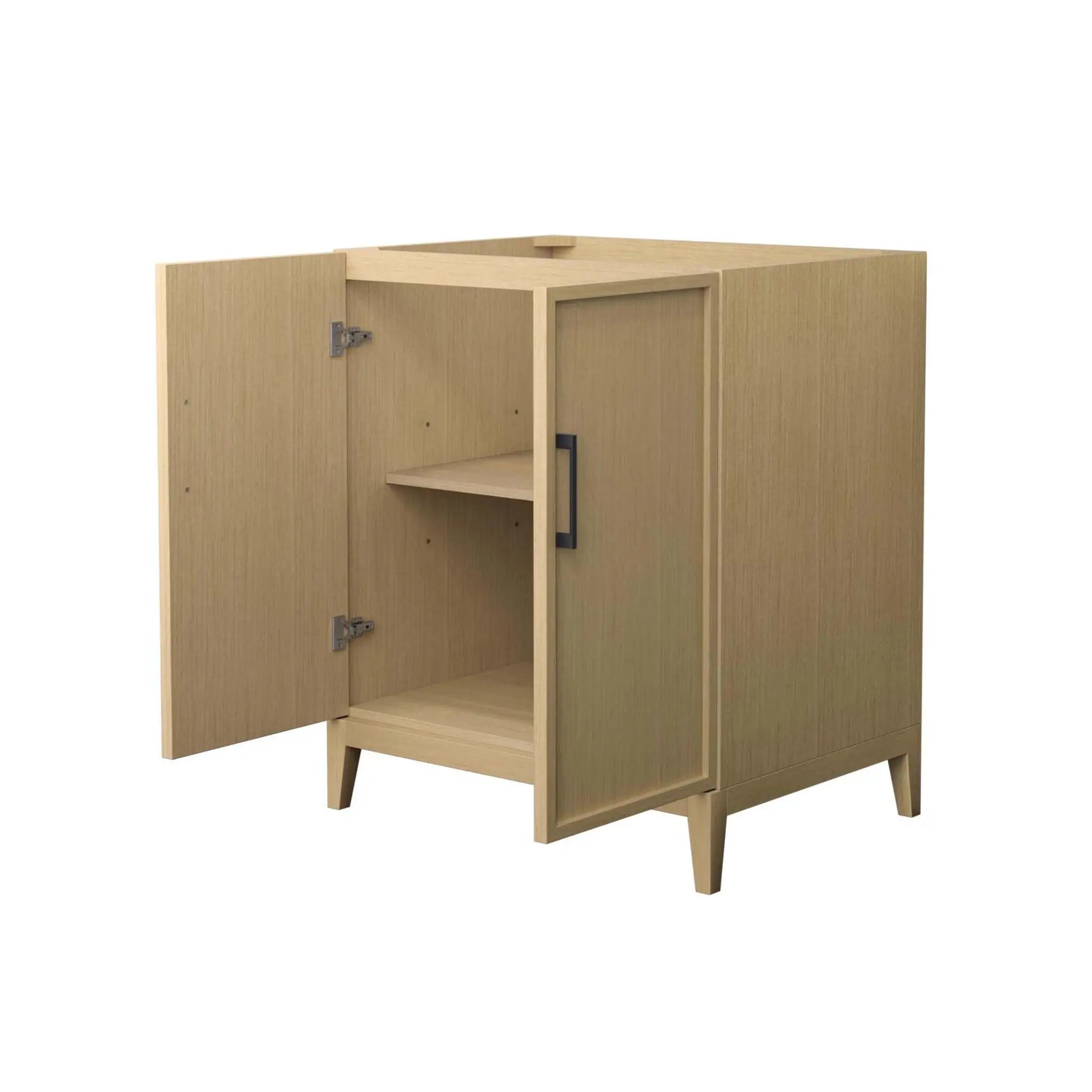 30" Elan Single Bathroom Vanity in White Oak with Matte Black Trim by Wyndham