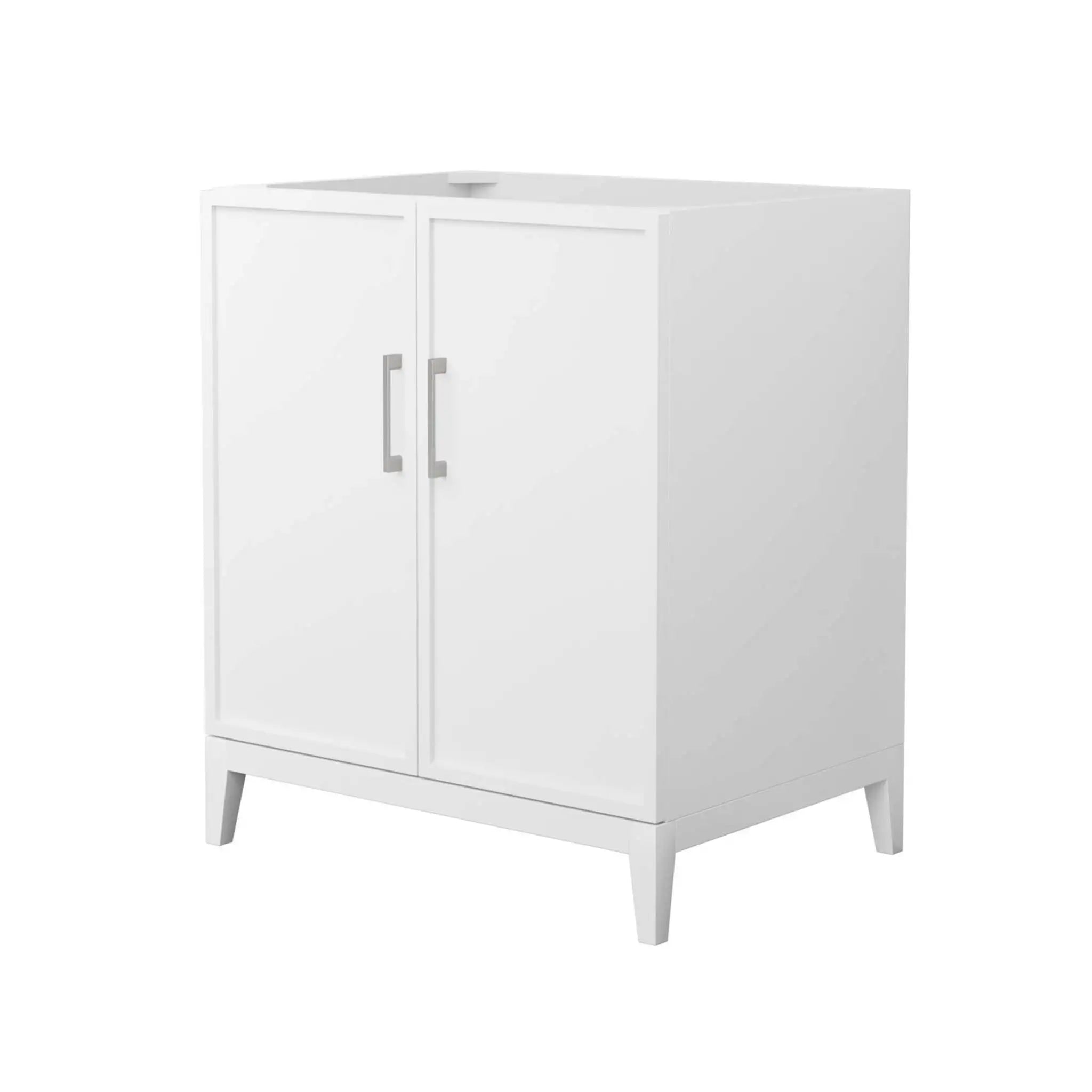 30" Elan Single Bathroom Vanity in White with Brushed Nickel Trim by Wyndham