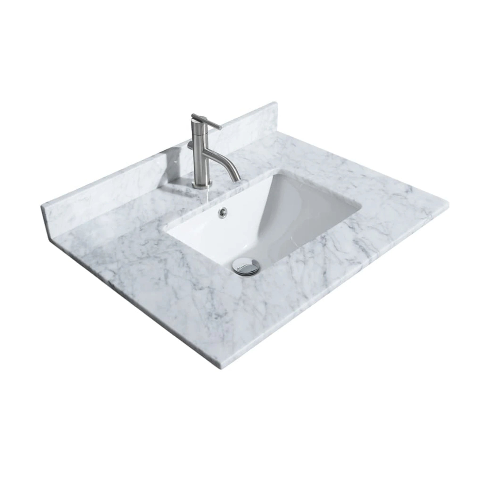 30" Elan Single Bathroom Vanity in White with Matte Black Trim by Wyndham