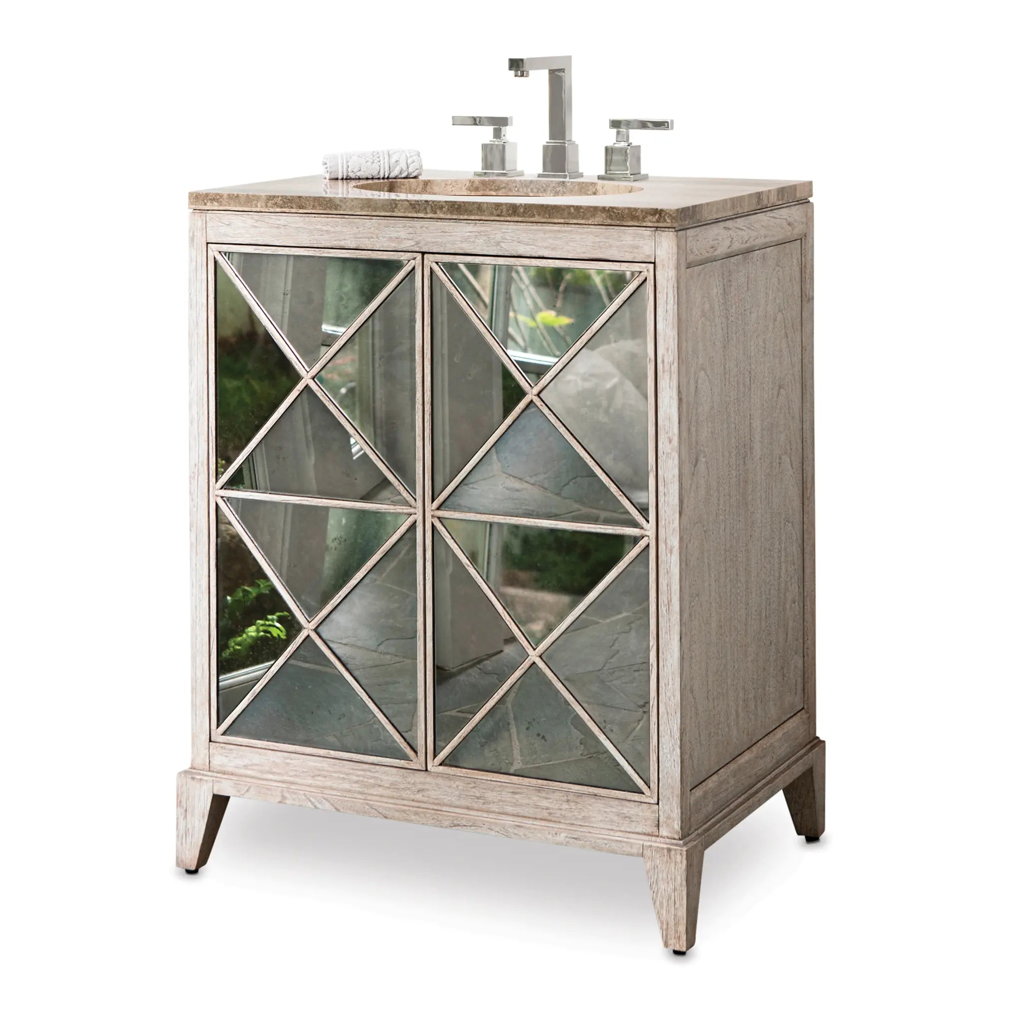 30" Escher Sink Chest - Antique White by Ambella Home image