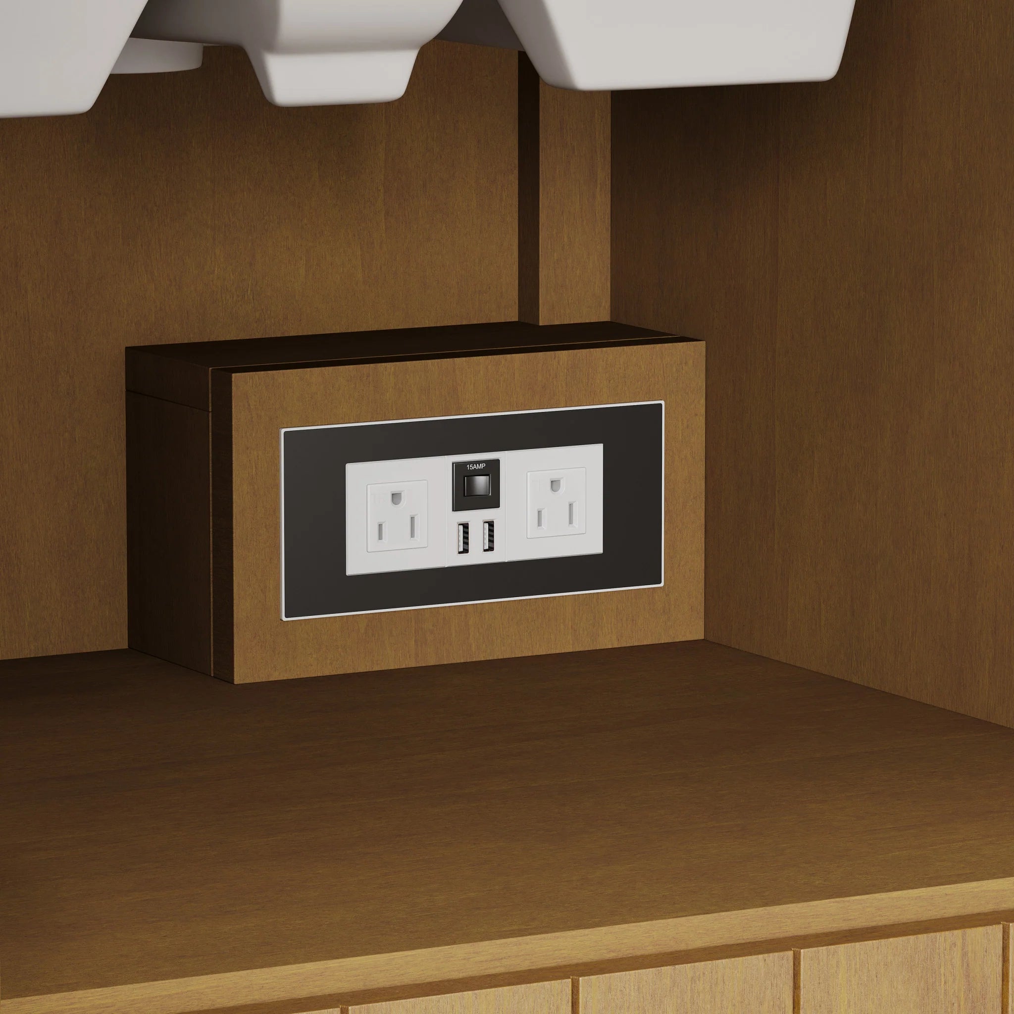 30" Hudson Single Vanity in Honey Oak by James Martin Vanities-Parisien Bleu Silestone 13