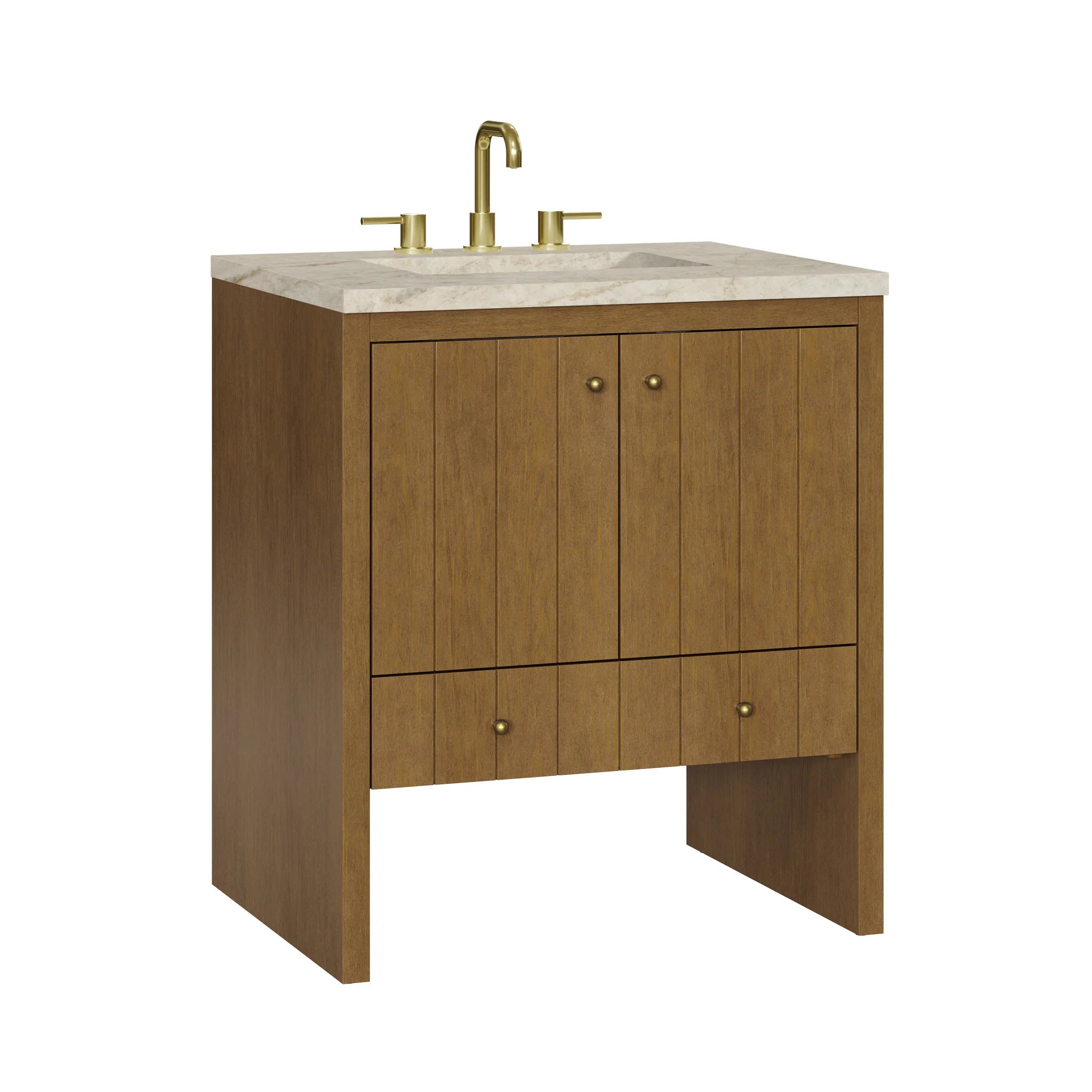 30" Hudson Single Vanity in Honey Oak by James Martin Vanities-Tajnar Eclos 10