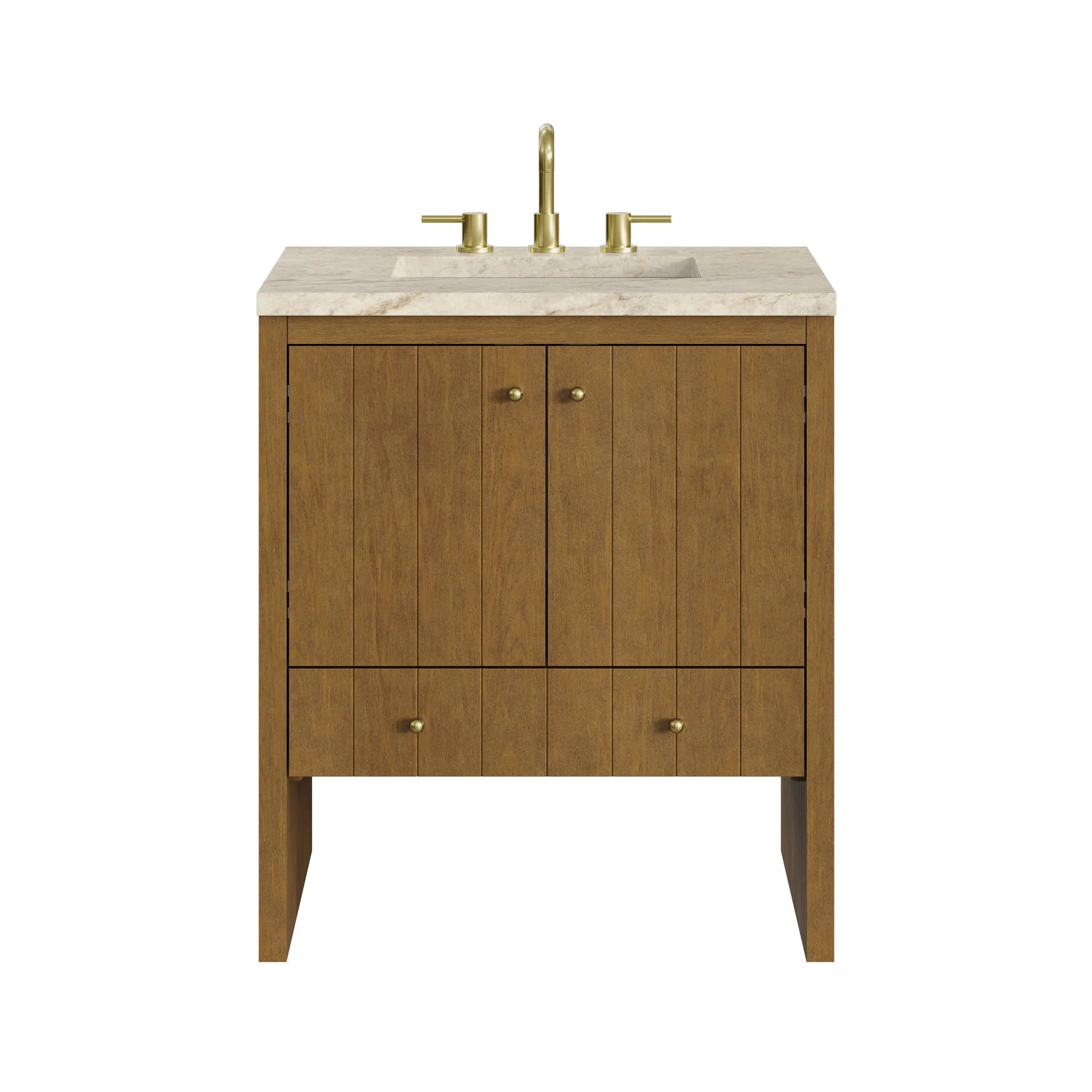 30" Hudson Single Vanity in Honey Oak by James Martin Vanities-Tajnar Eclos 