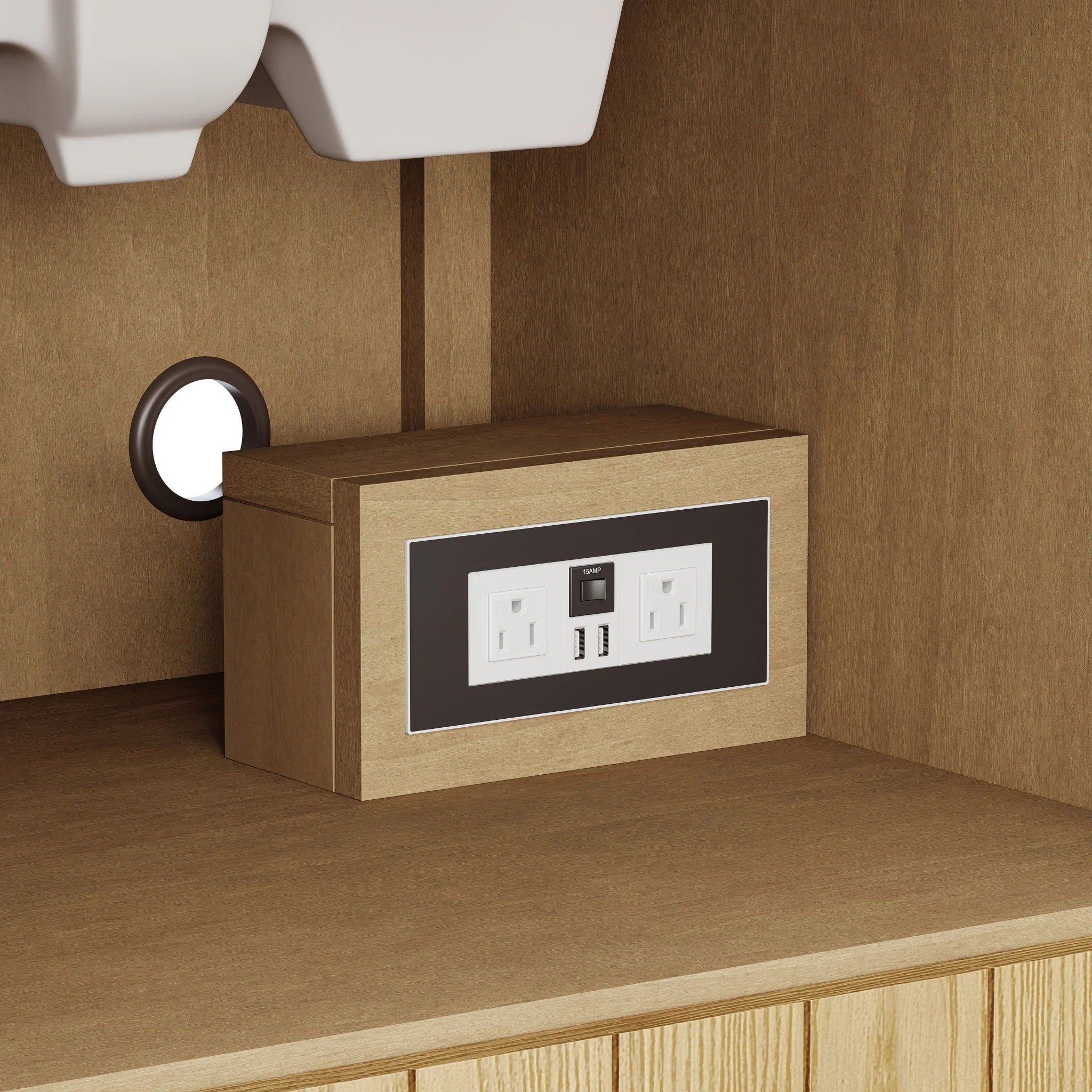 30" Hudson Single Vanity in Light Natural Oak by James Martin Vanities-Parisien Bleu Silestone 13
