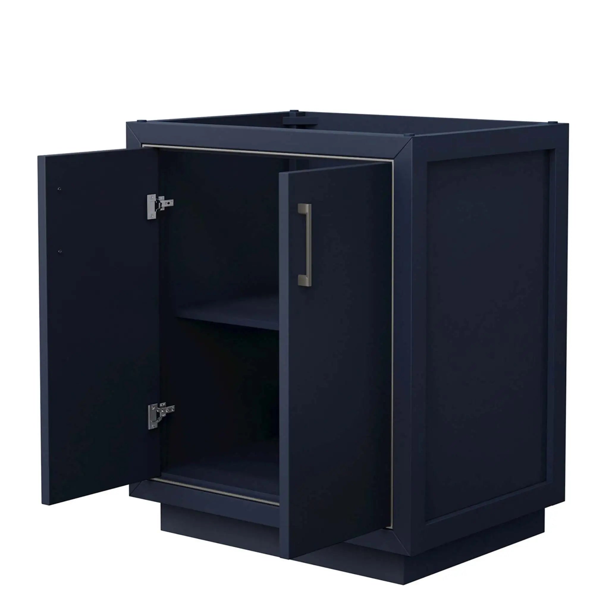 30" Icon Single Bathroom Vanity in Dark Blue with Brushed Nickel Trim by Wyndham