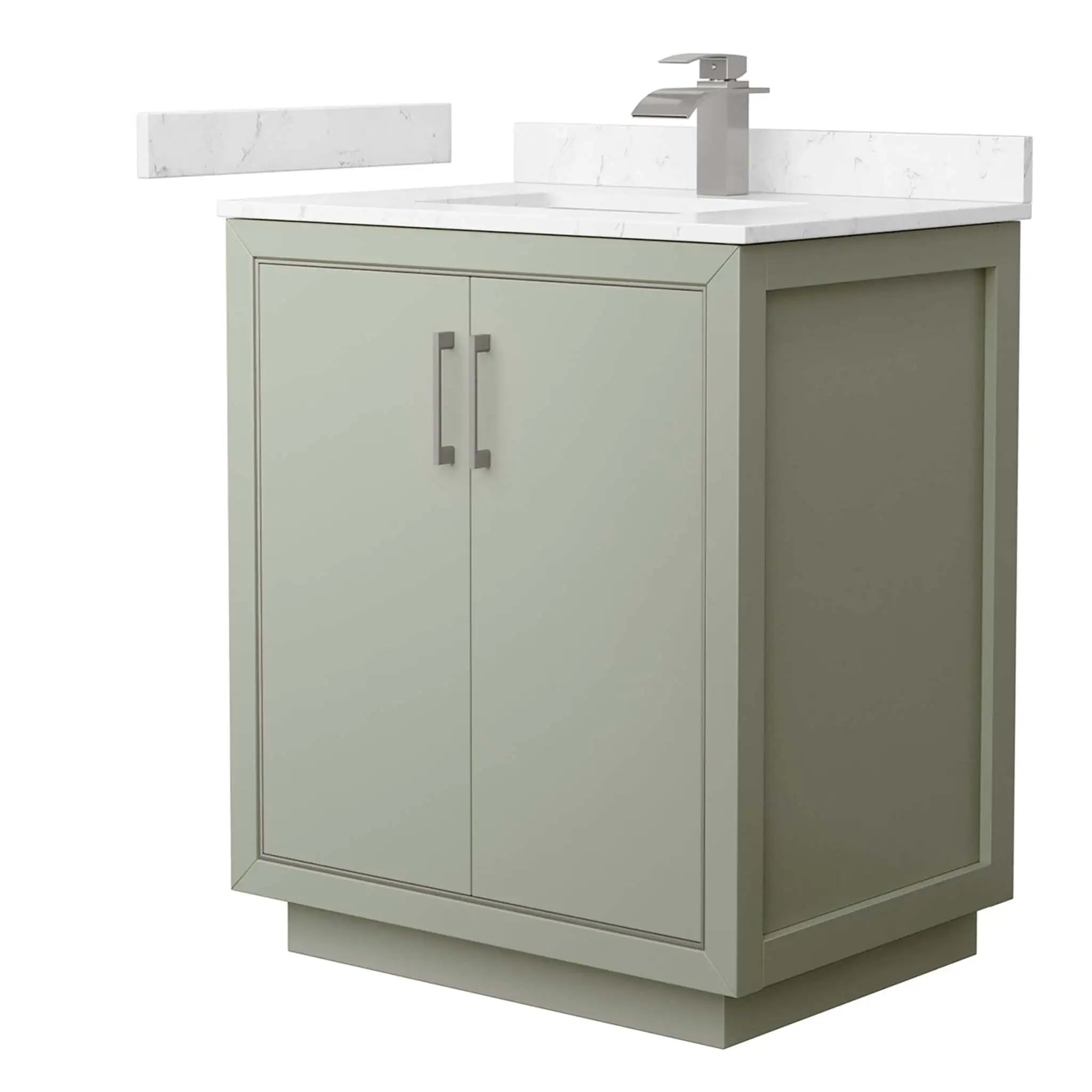 30" Icon Single Bathroom Vanity in Light Green with Brushed Nickel Trim by Wyndham