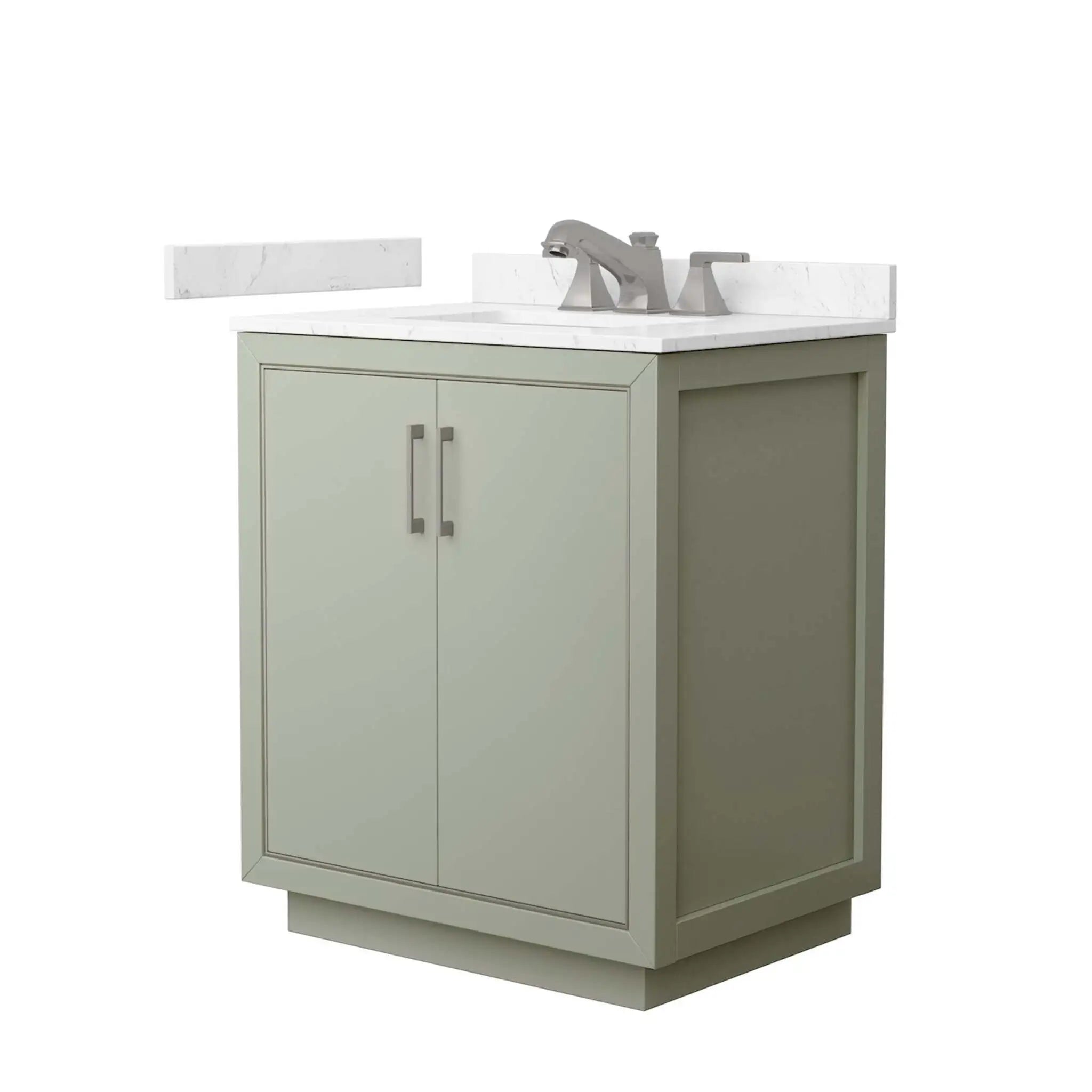 30" Icon Single Bathroom Vanity in Light Green with Brushed Nickel Trim by Wyndham