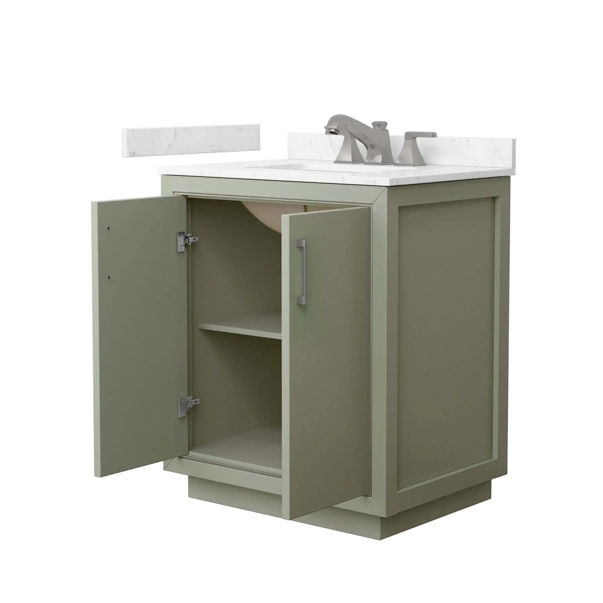 30" Icon Single Bathroom Vanity in Light Green with Brushed Nickel Trim by Wyndham