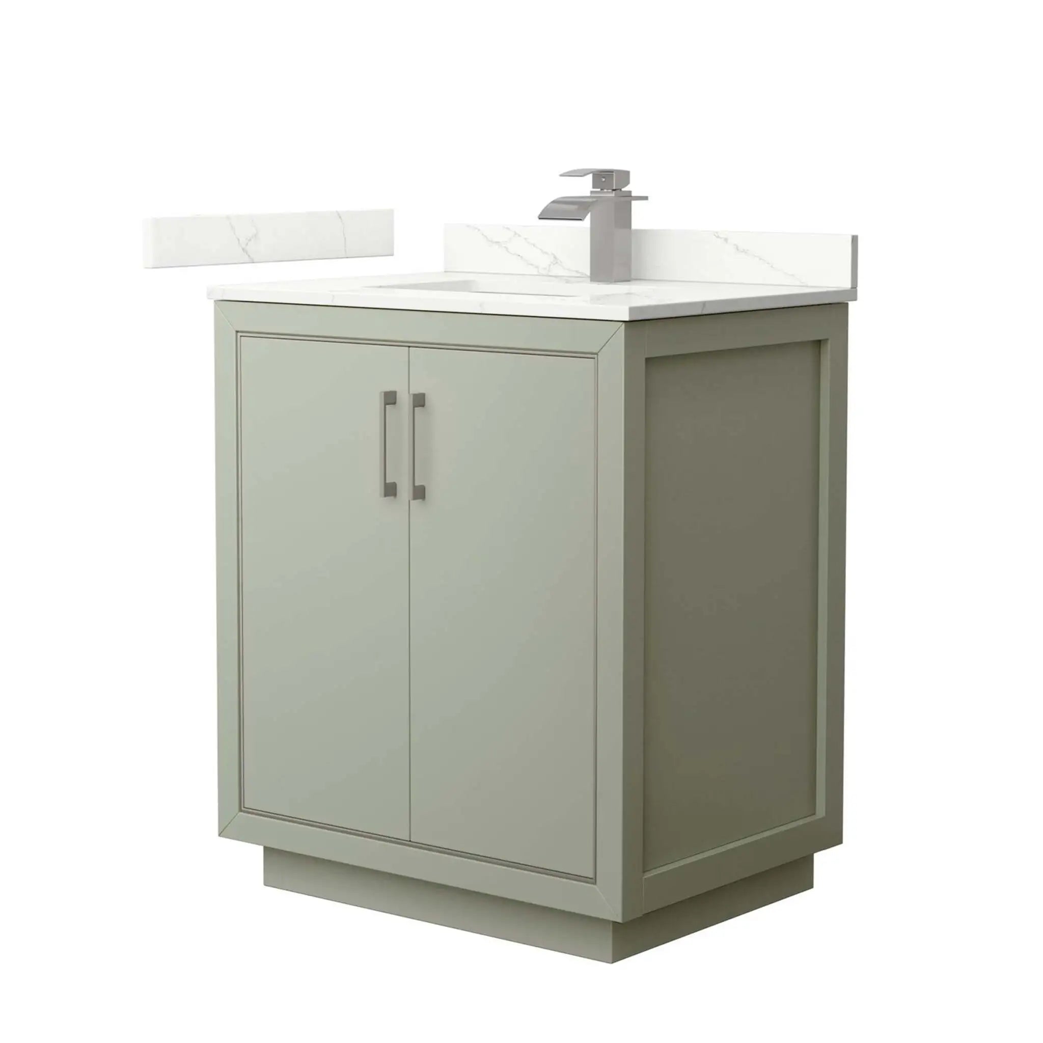 30" Icon Single Bathroom Vanity in Light Green with Brushed Nickel Trim by Wyndham