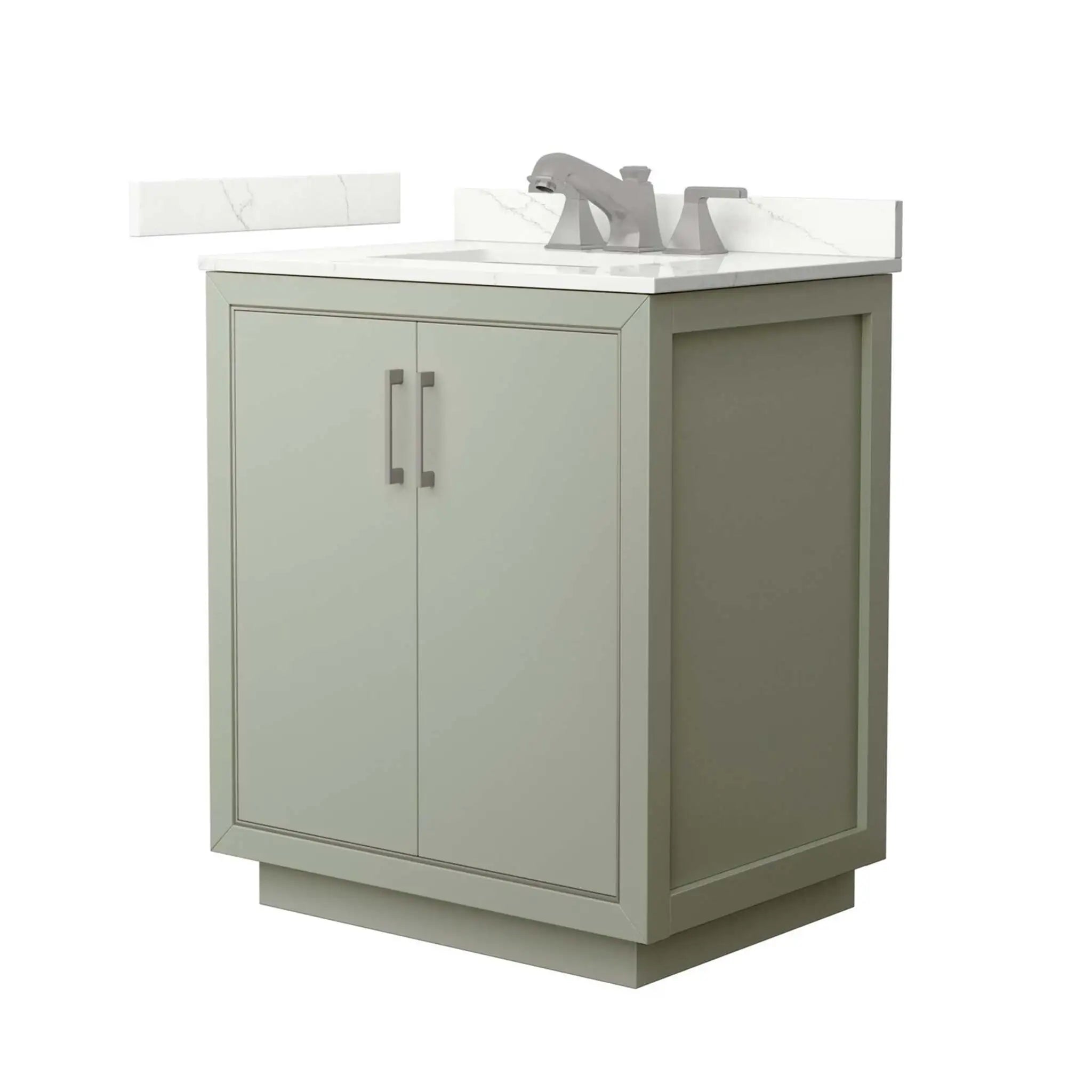 30" Icon Single Bathroom Vanity in Light Green with Brushed Nickel Trim by Wyndham