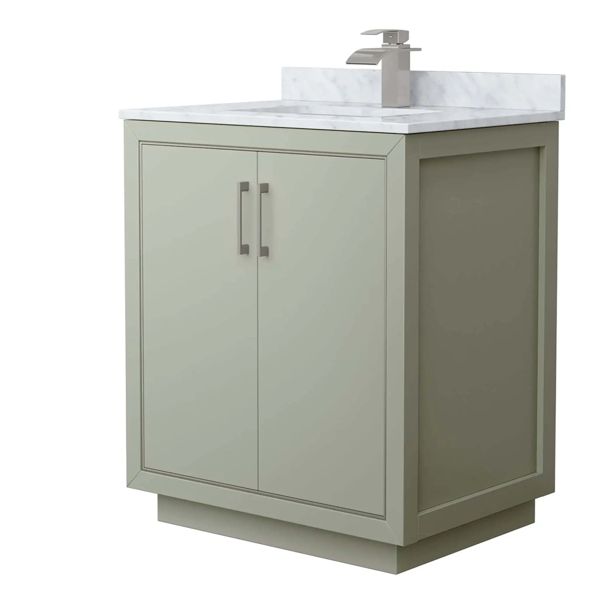 30" Icon Single Bathroom Vanity in Light Green with Brushed Nickel Trim by Wyndham