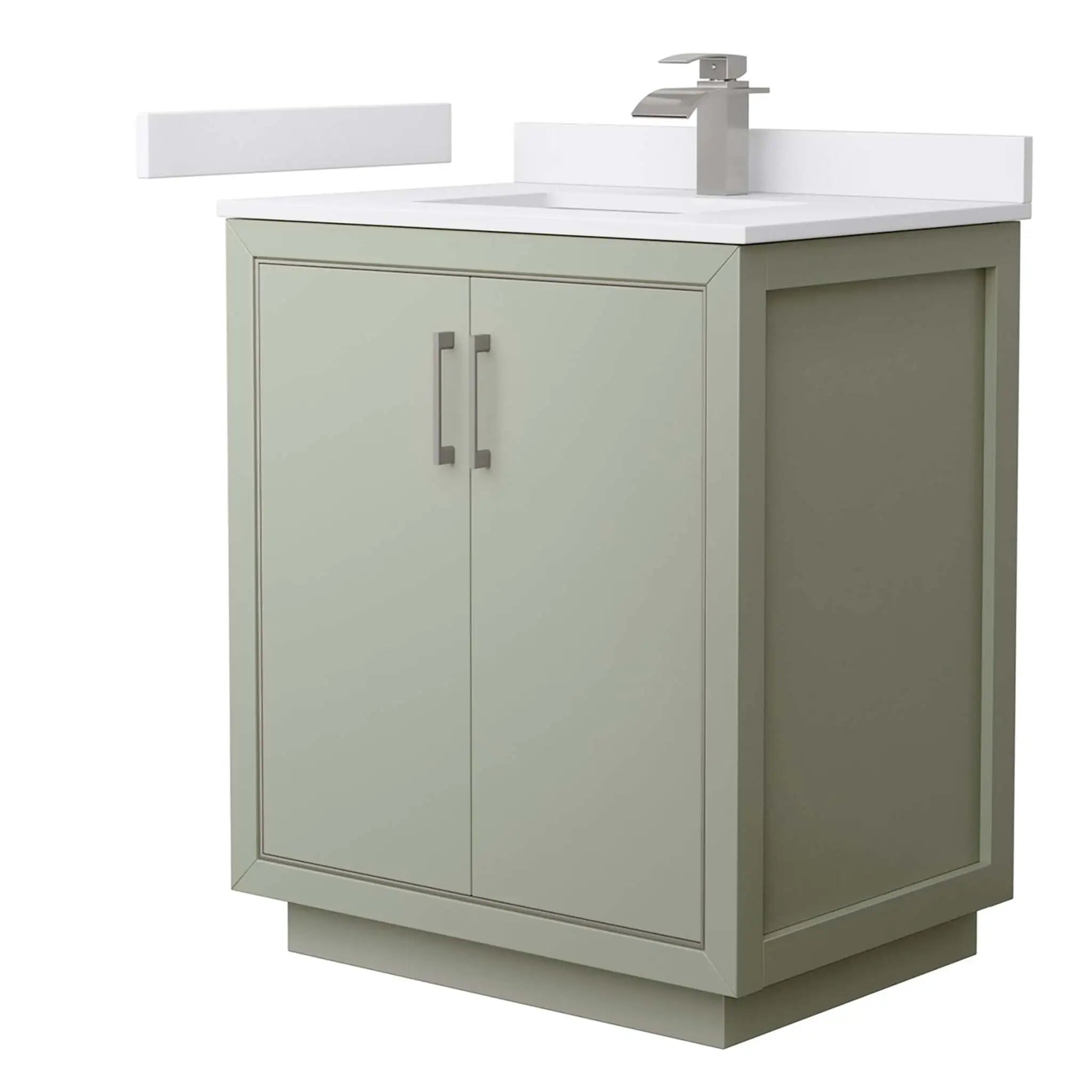 30" Icon Single Bathroom Vanity in Light Green with Brushed Nickel Trim by Wyndham