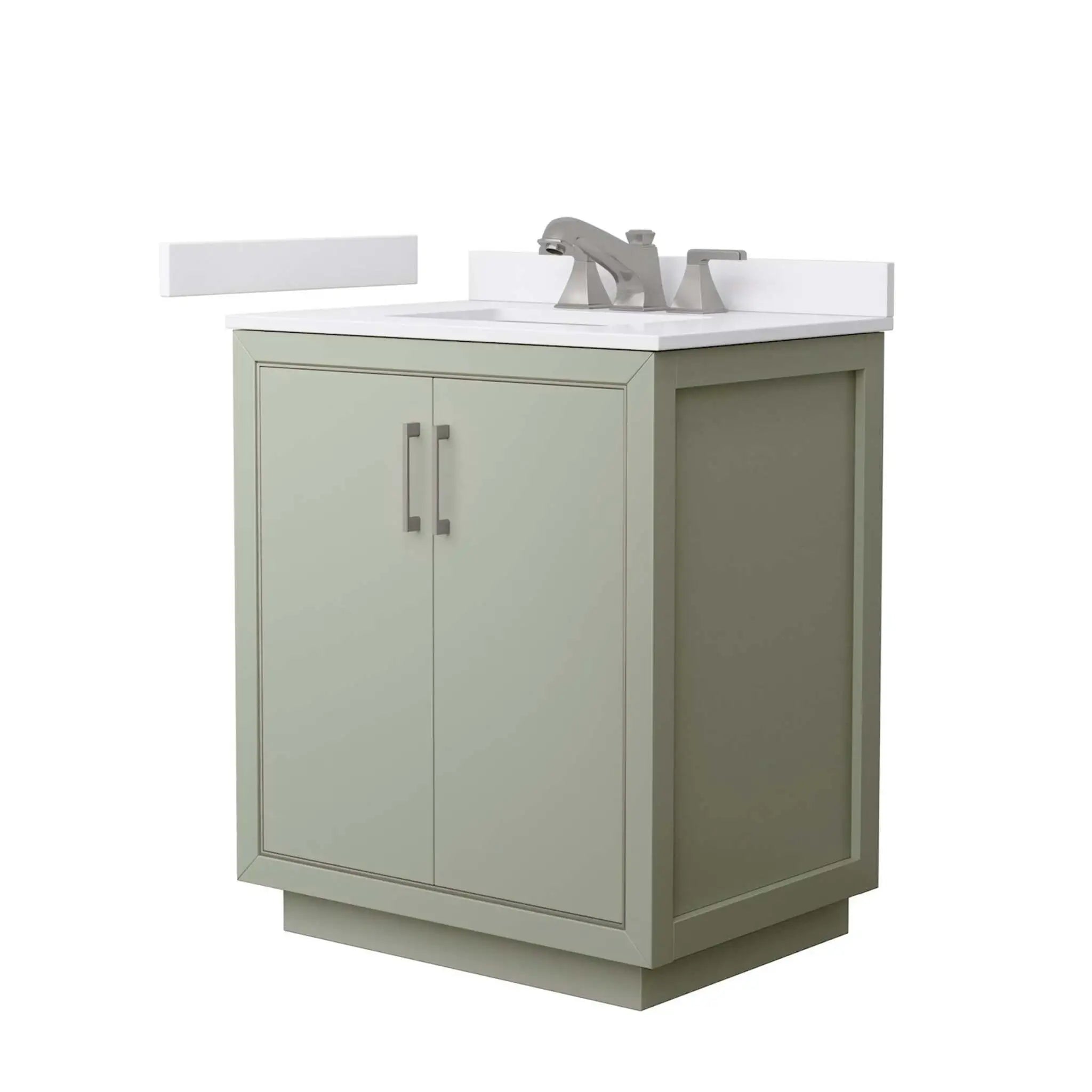 30" Icon Single Bathroom Vanity in Light Green with Brushed Nickel Trim by Wyndham