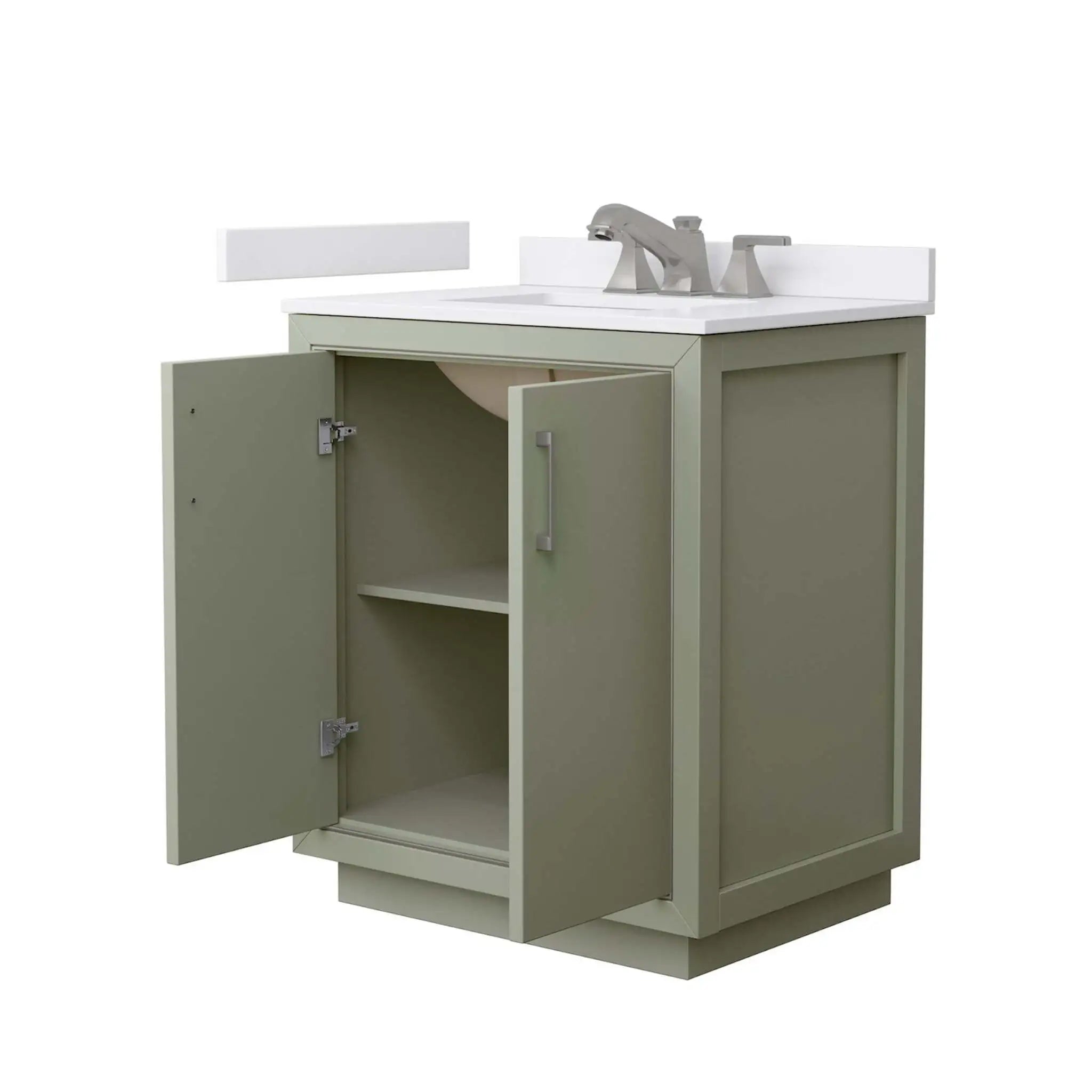 30" Icon Single Bathroom Vanity in Light Green with Brushed Nickel Trim by Wyndham