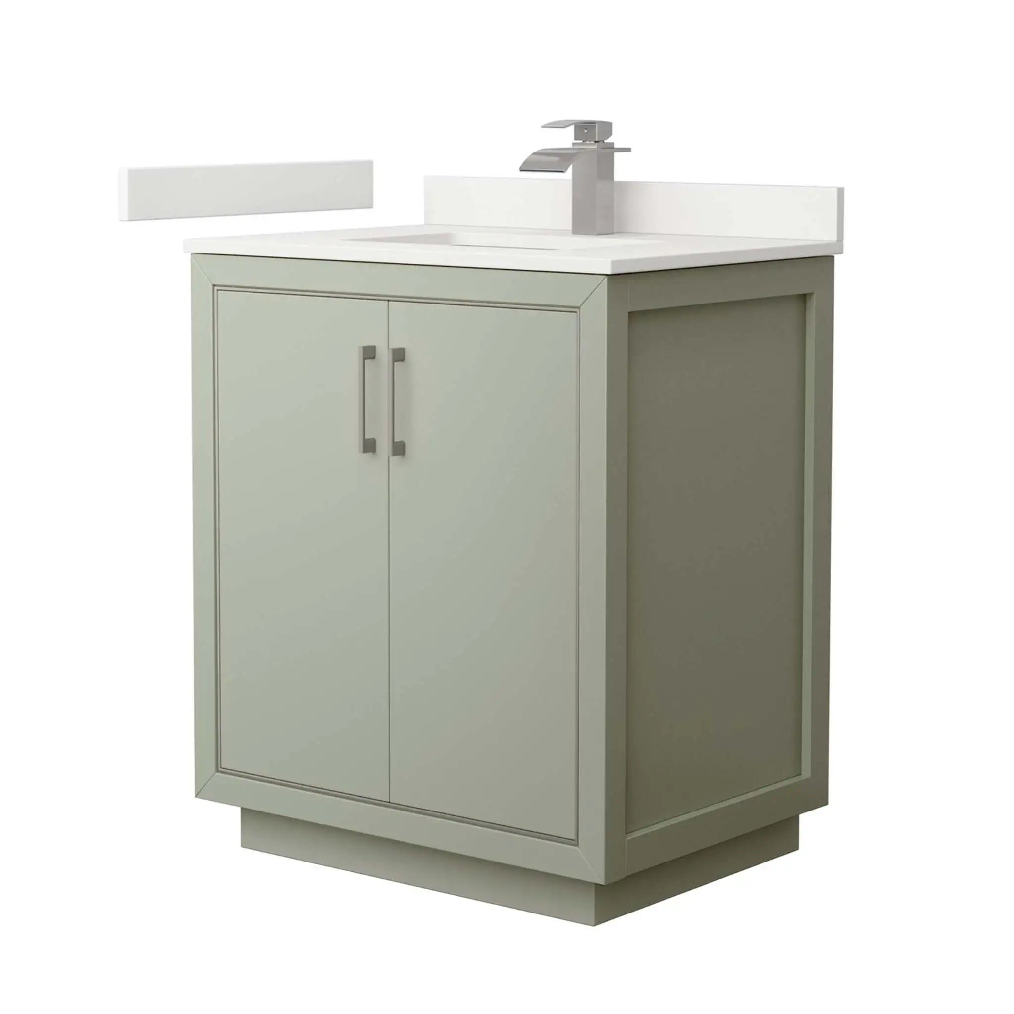 30" Icon Single Bathroom Vanity in Light Green with Brushed Nickel Trim by Wyndham