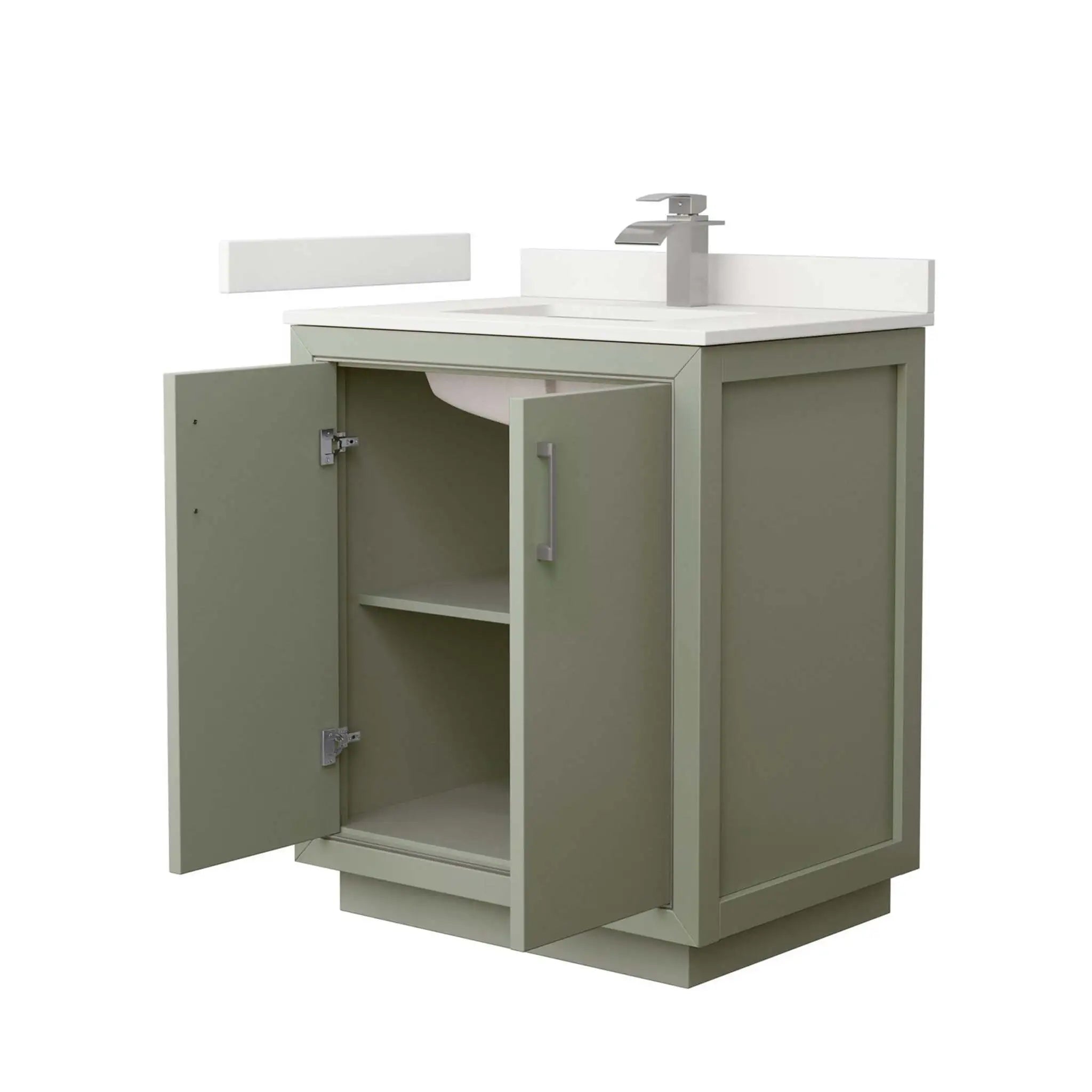 30" Icon Single Bathroom Vanity in Light Green with Brushed Nickel Trim by Wyndham