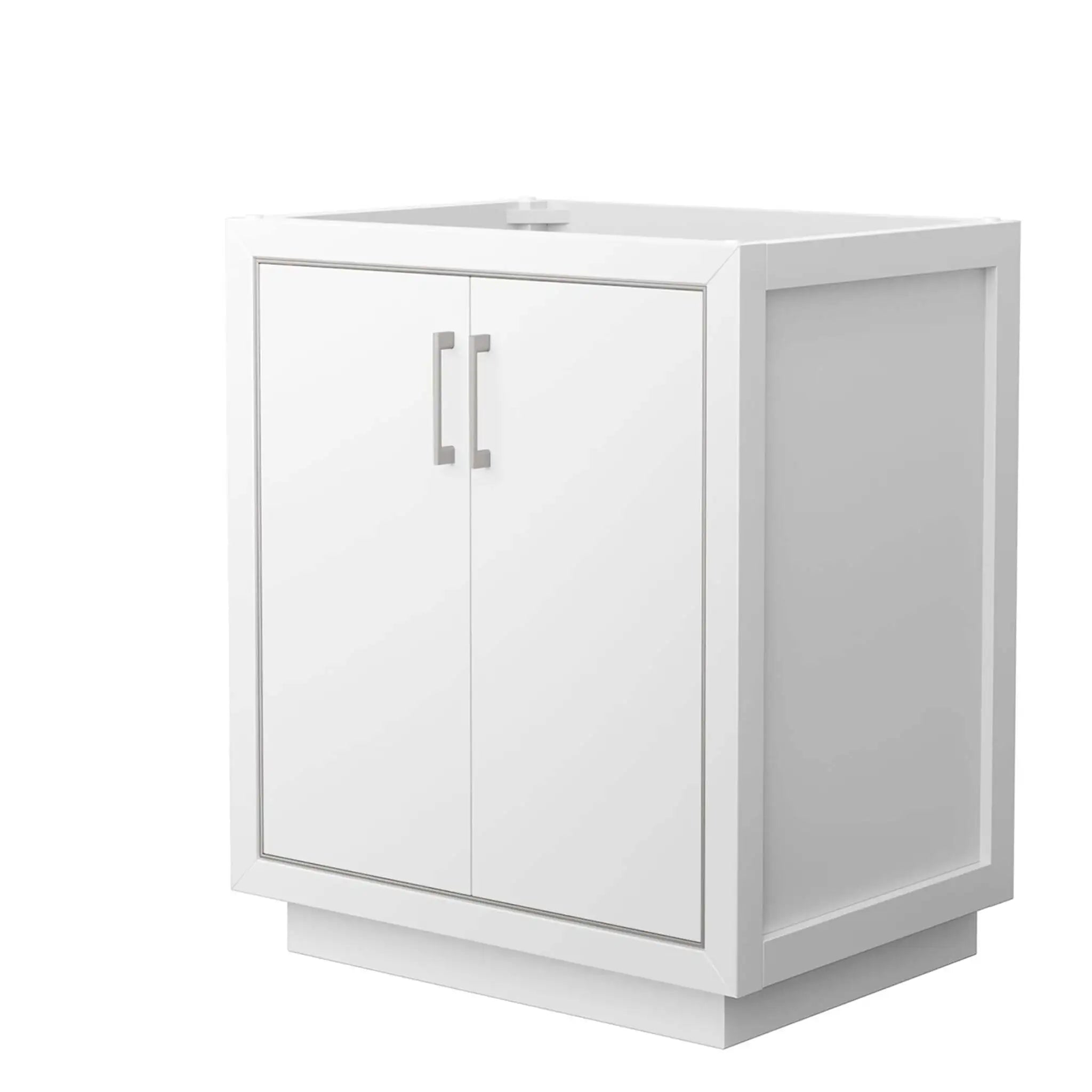 30" Icon Single Bathroom Vanity in White with Brushed Nickel Trim by Wyndham