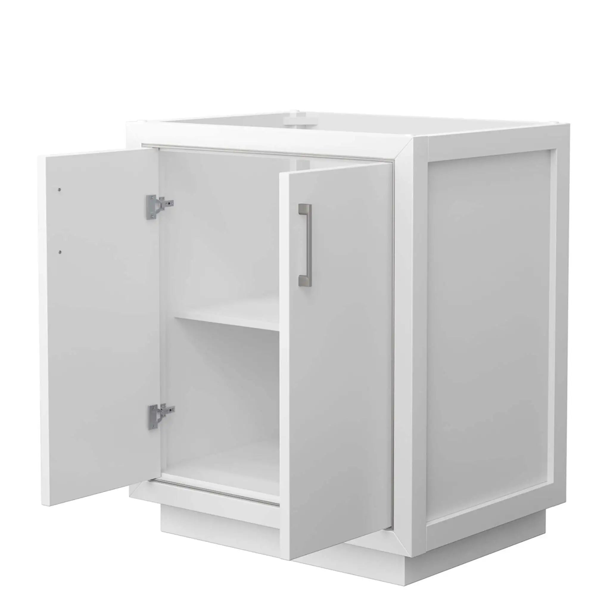 30" Icon Single Bathroom Vanity in White with Brushed Nickel Trim by Wyndham