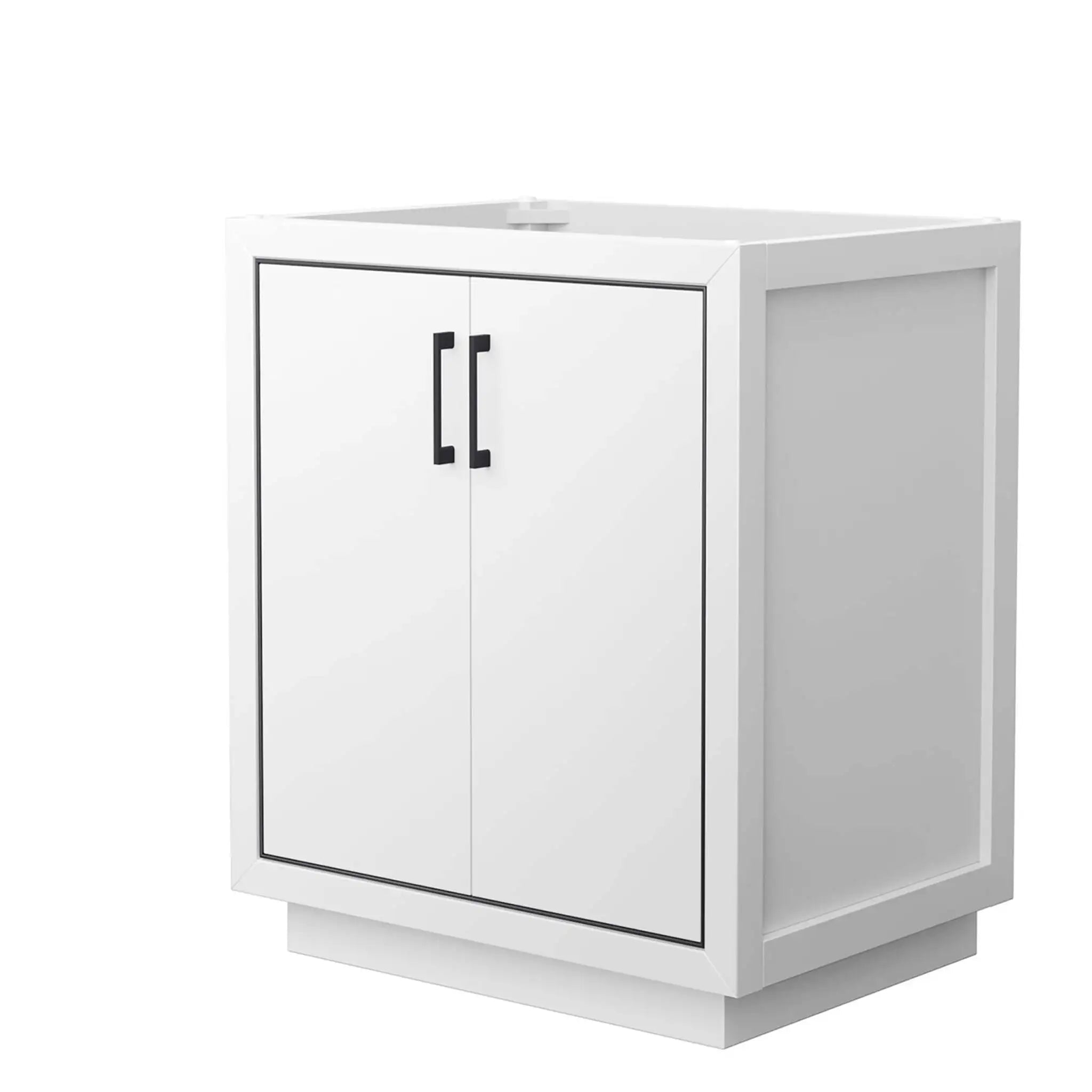 30" Icon Single Bathroom Vanity in White with Matte Black Trim by Wyndham