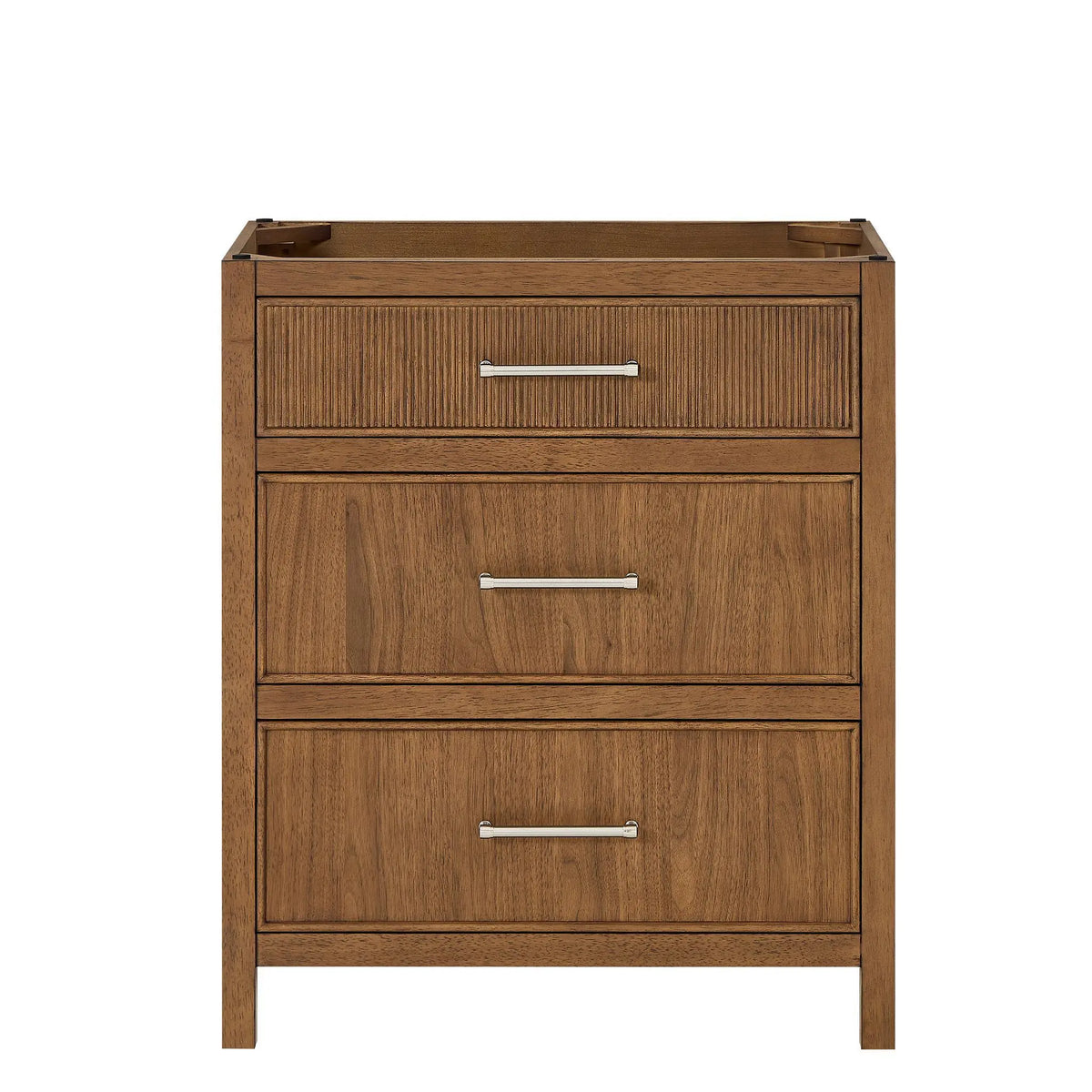 30" Isola Single Bathroom Vanity Toasted Walnut Brushed Nickel Trim by wyndham View 17