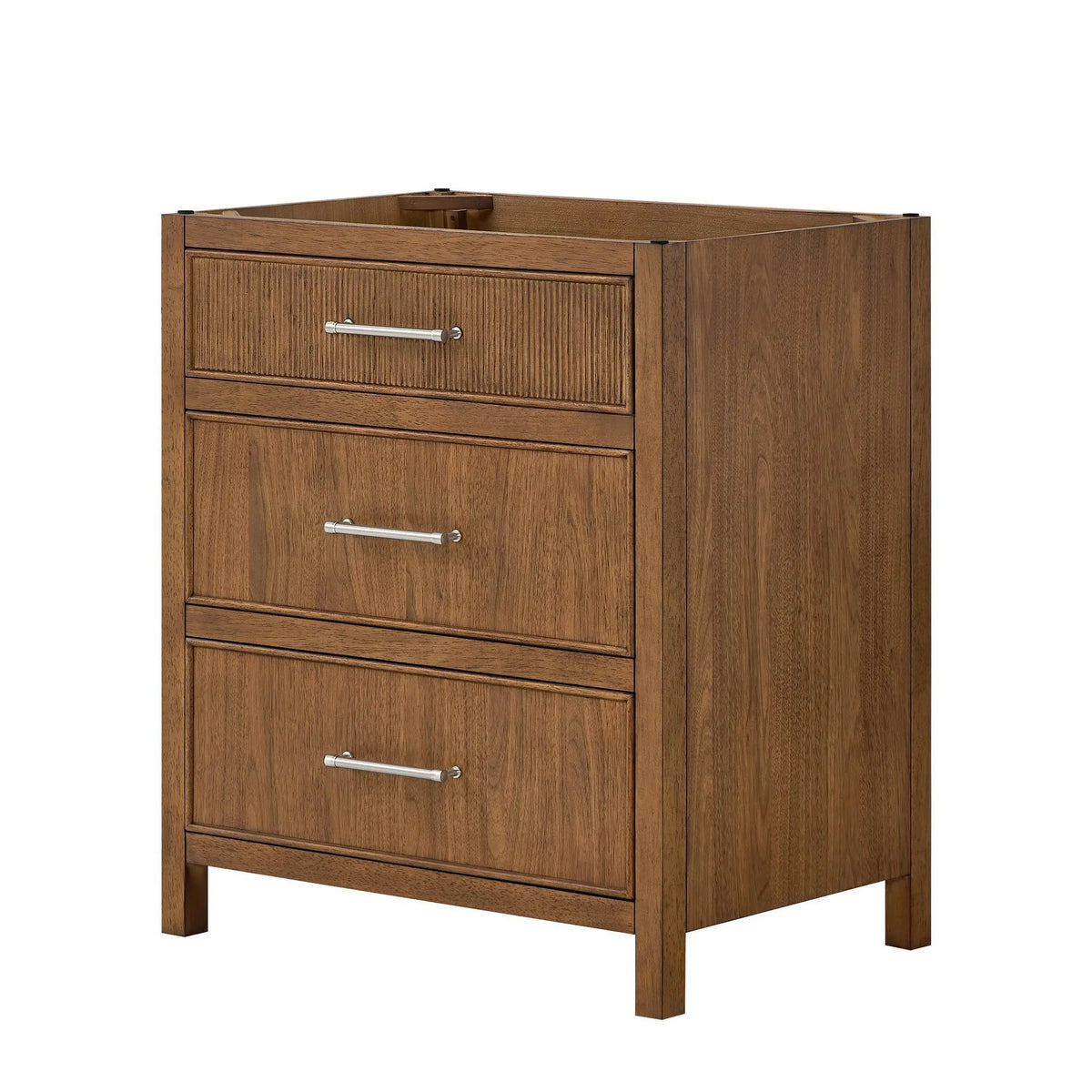 30" Isola Single Bathroom Vanity Toasted Walnut Brushed Nickel Trim by wyndham View 20