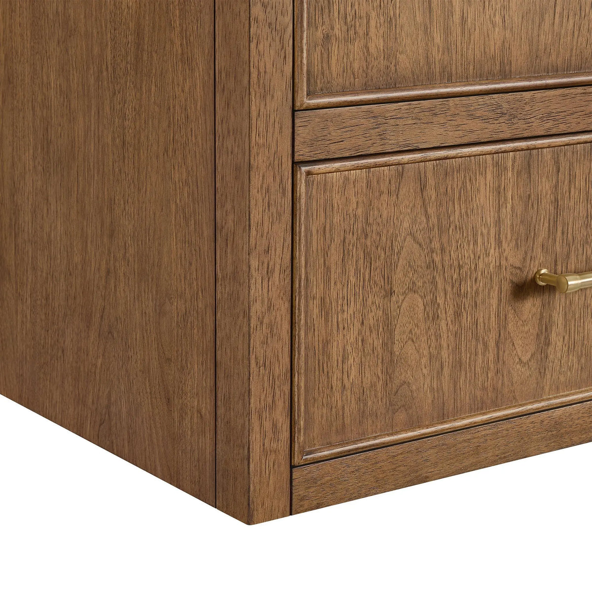 72" Isola Double Wall Mounted Bathroom Vanity Toasted Walnut Satin Bronze Trim by wyndham View 19