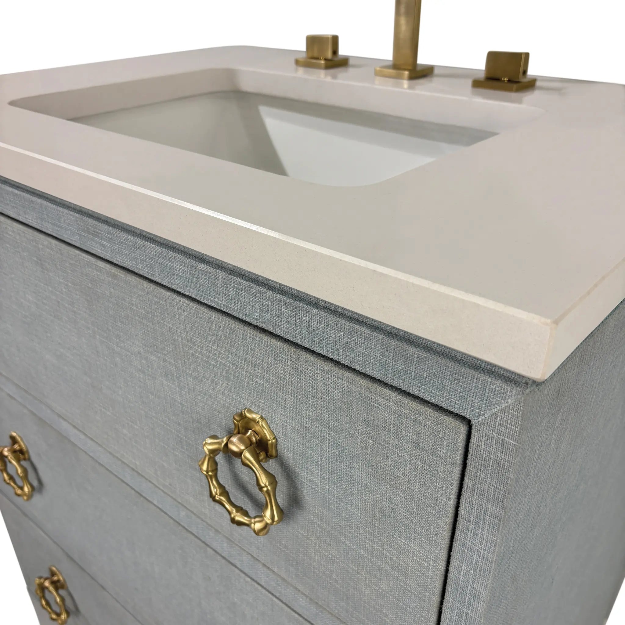 30" Lancaster Medium Sink Chest - Light Blue by Ambella Home image 2