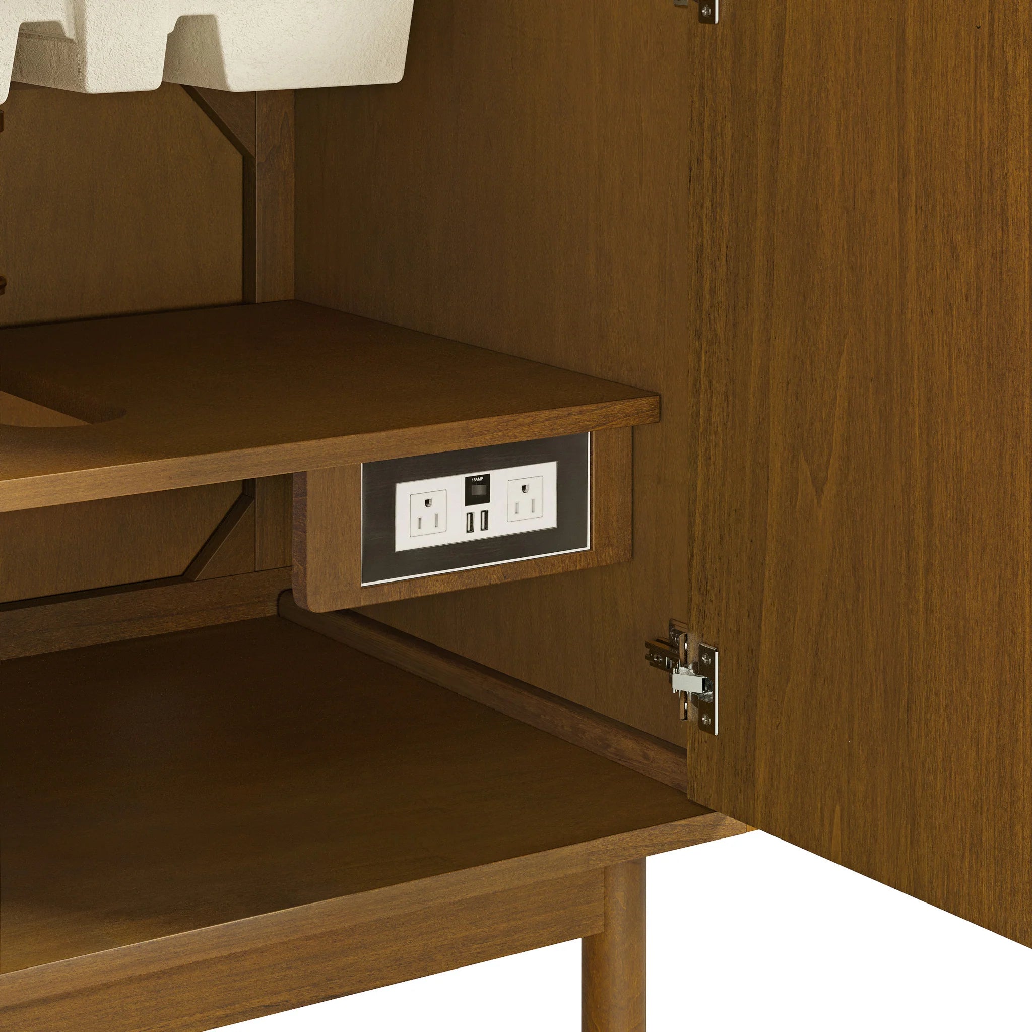 30" Laurent Single Vanity in Honey Oak by James Martin Vanities-Charcoal Soapstone Silestone 18