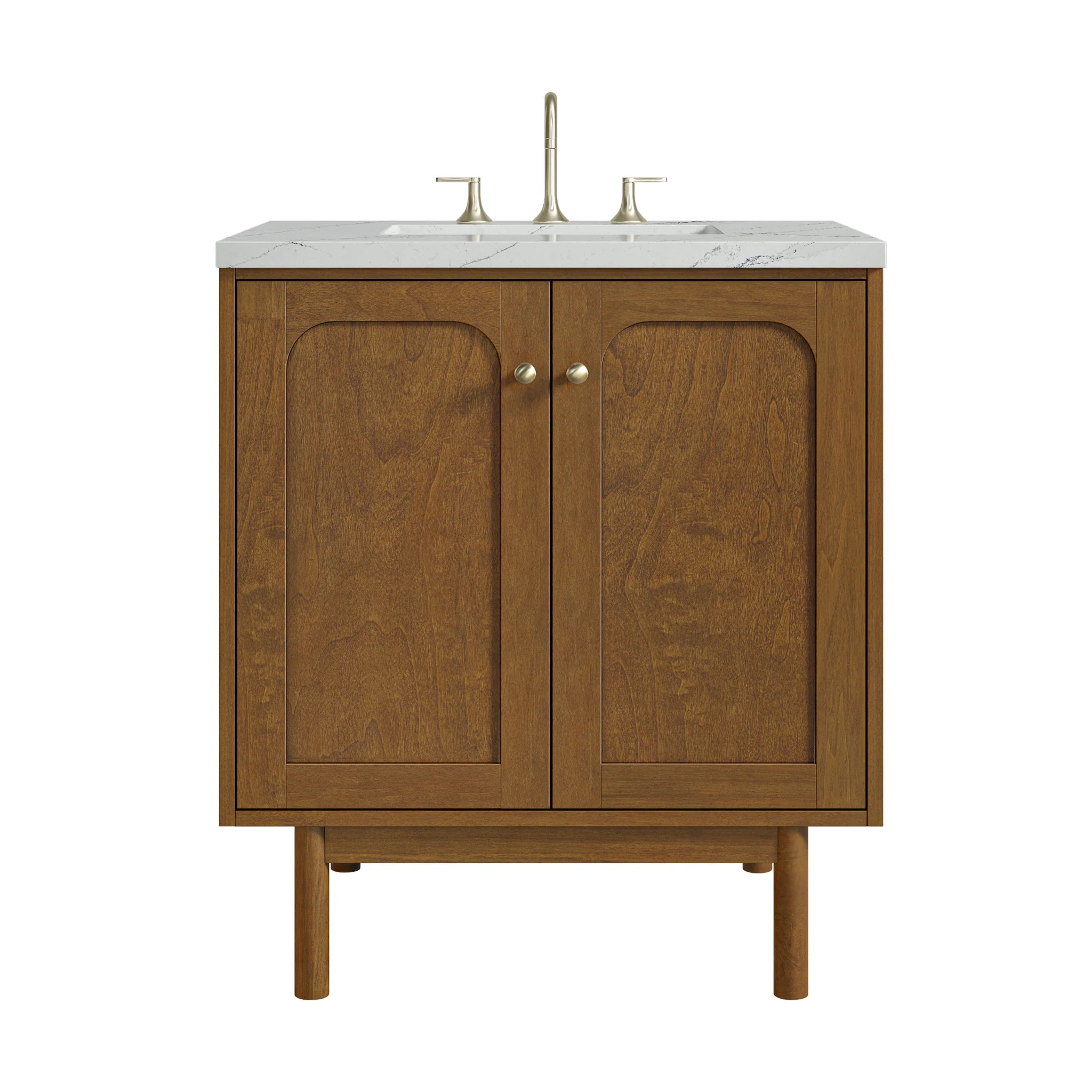 30" Laurent Single Vanity in Honey Oak by James Martin Vanities-Ethereal Noctis Silestone 