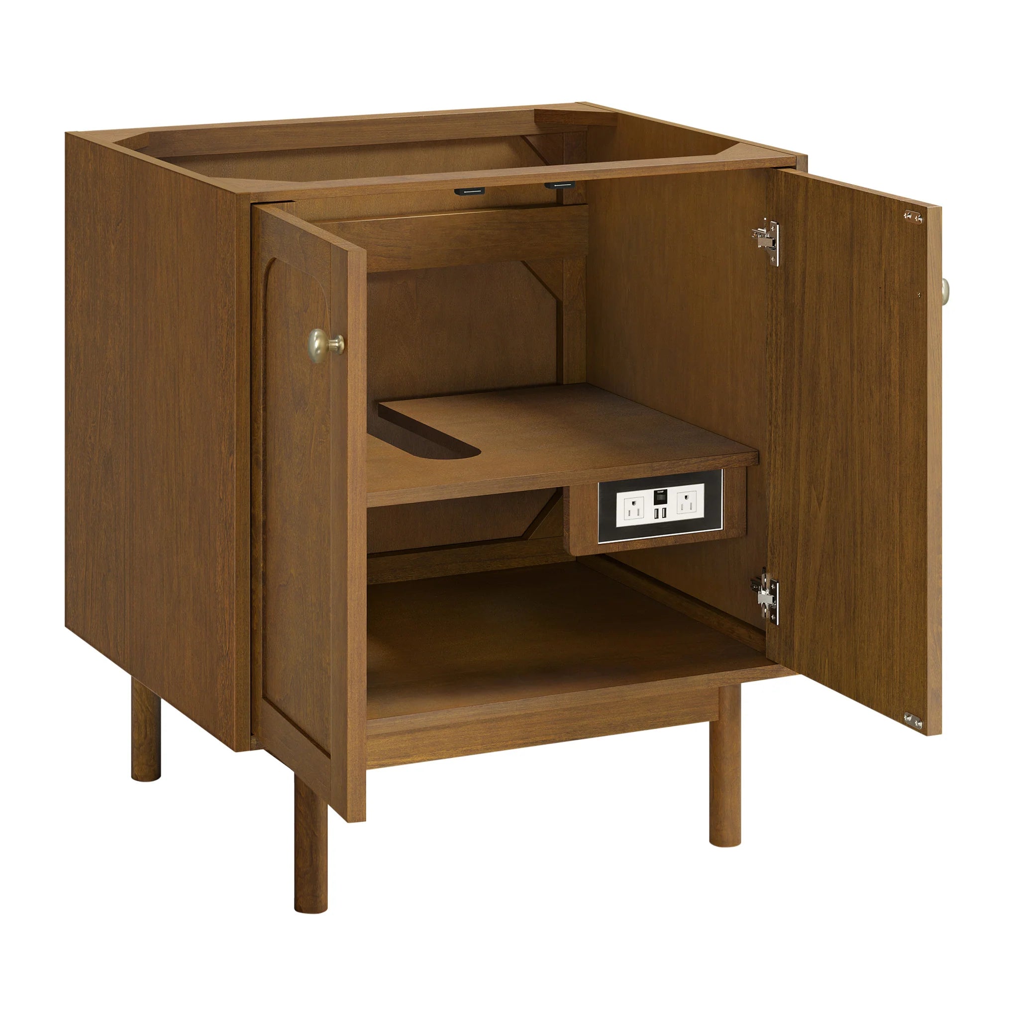 30" Laurent Single Vanity in Honey Oak by James Martin Vanities-Parisien Bleu Silestone 9
