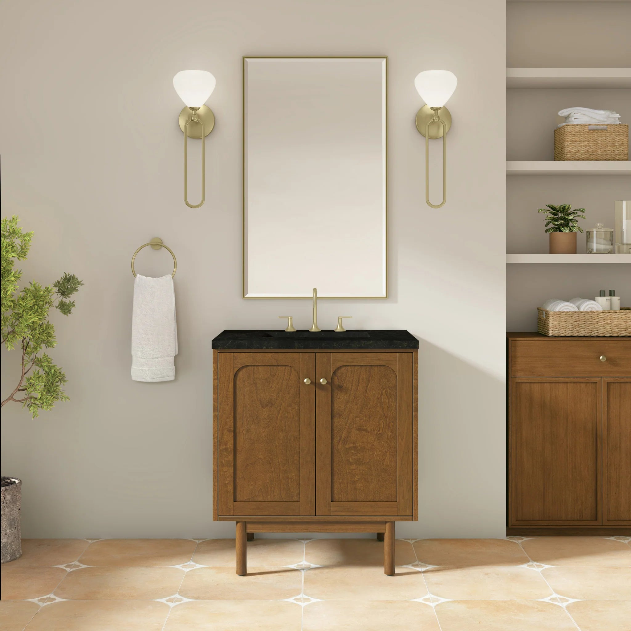 30" Laurent Single Vanity in Honey Oak by James Martin Vanities-Phantome Eclos 2
