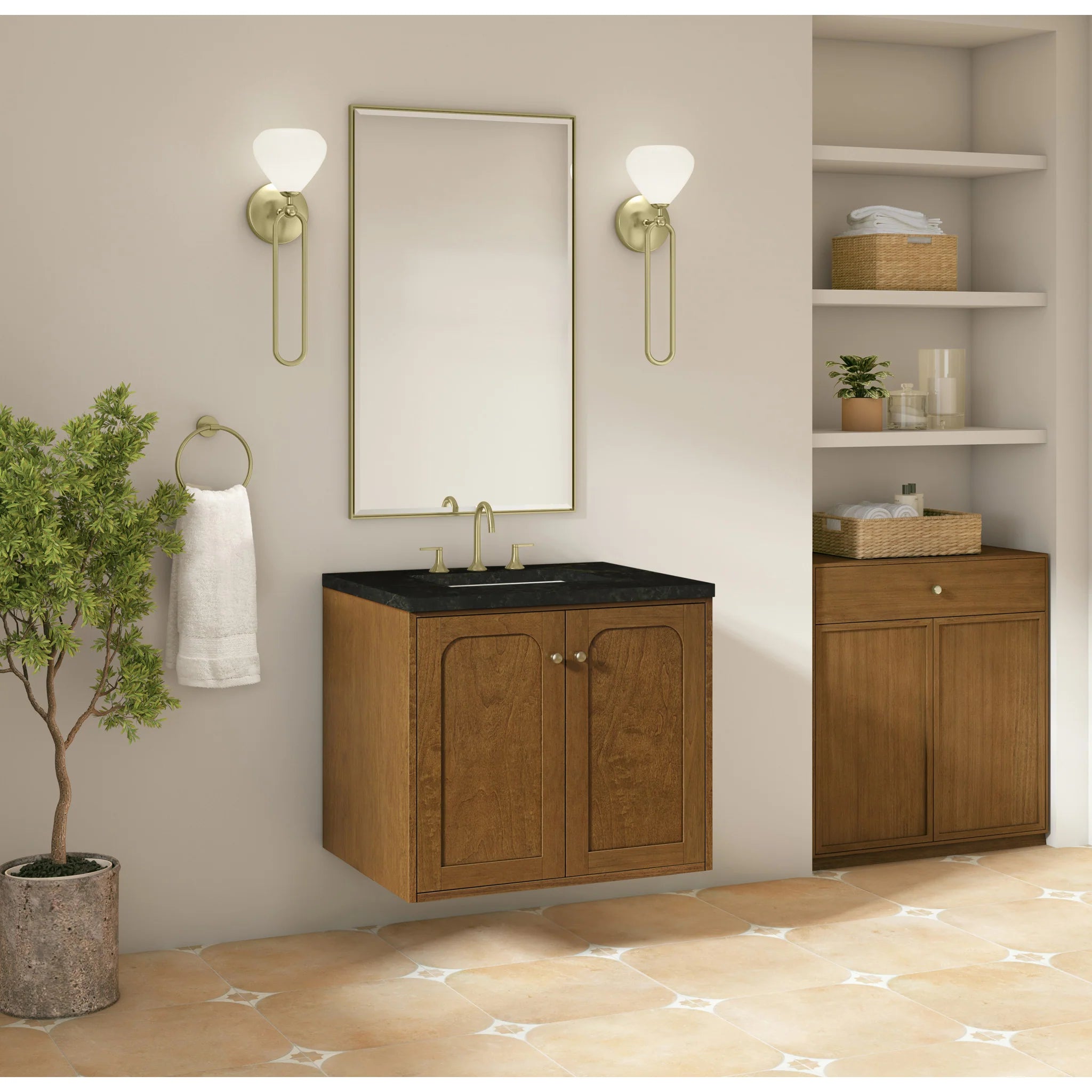 30" Laurent Single Vanity in Honey Oak by James Martin Vanities-Phantome Eclos 5