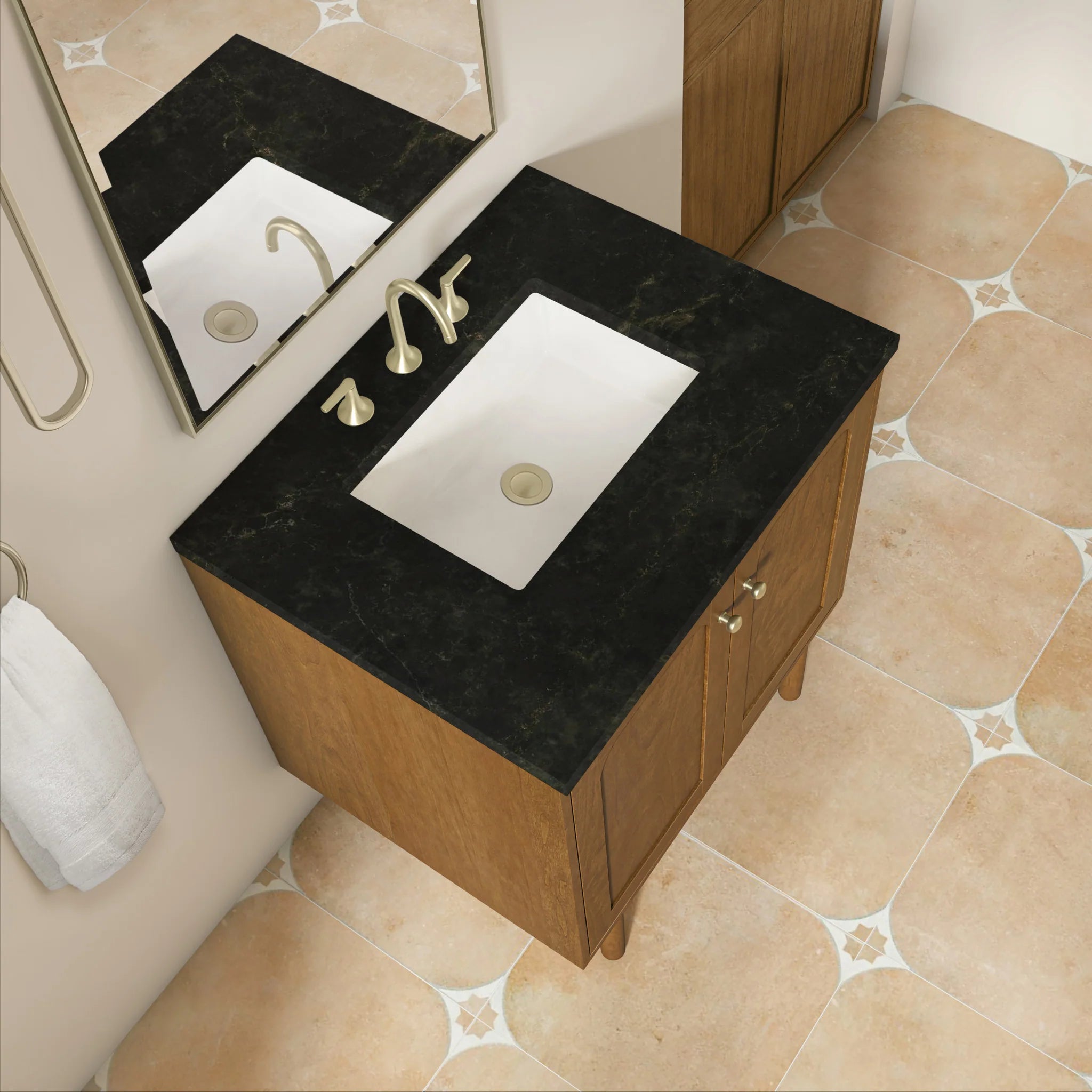 30" Laurent Single Vanity in Honey Oak by James Martin Vanities-Phantome Eclos 8