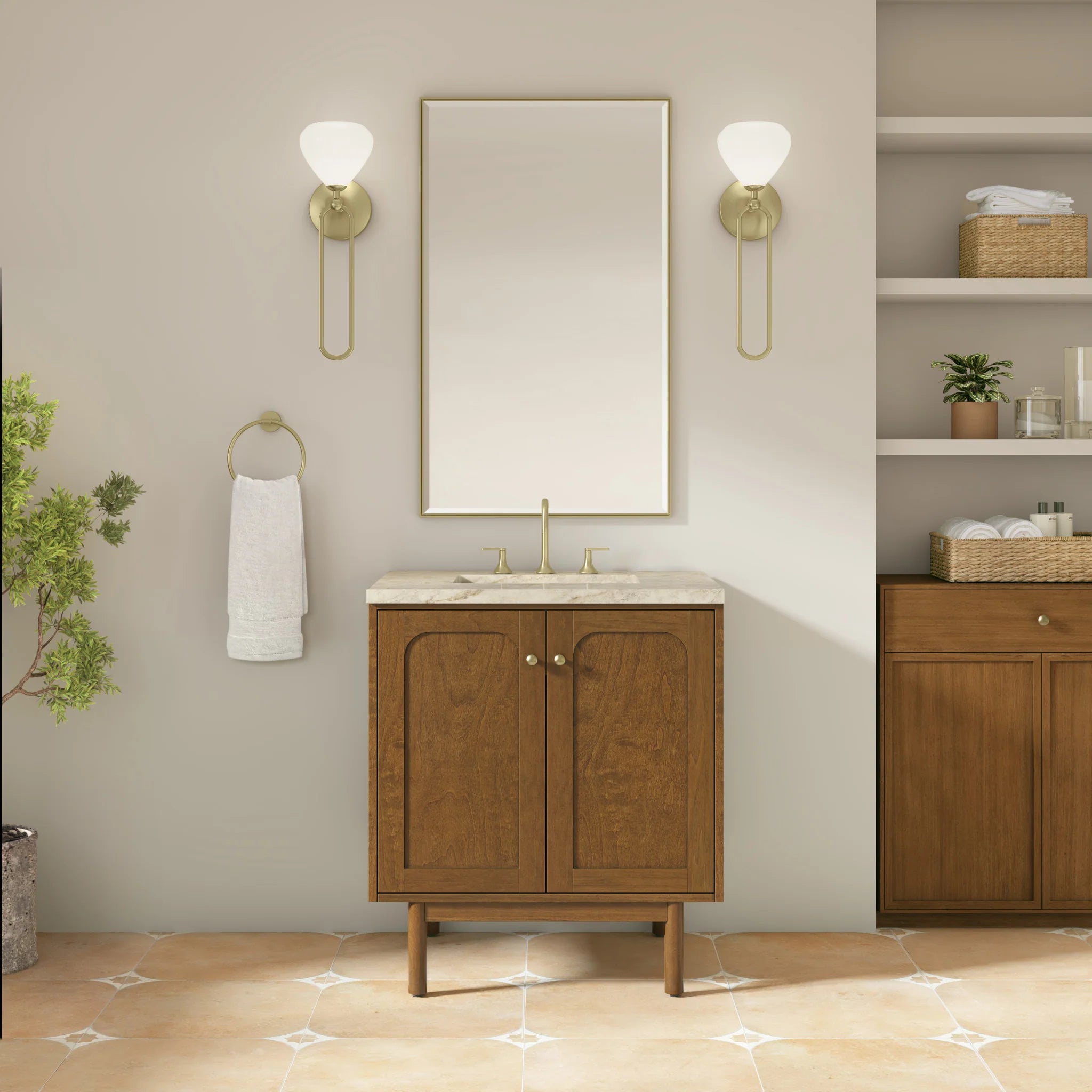 30" Laurent Single Vanity in Honey Oak by James Martin Vanities-Tajnar Eclos 2