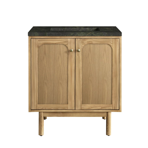 30" Laurent Single Vanity in Light Natural Oak by James Martin Vanities